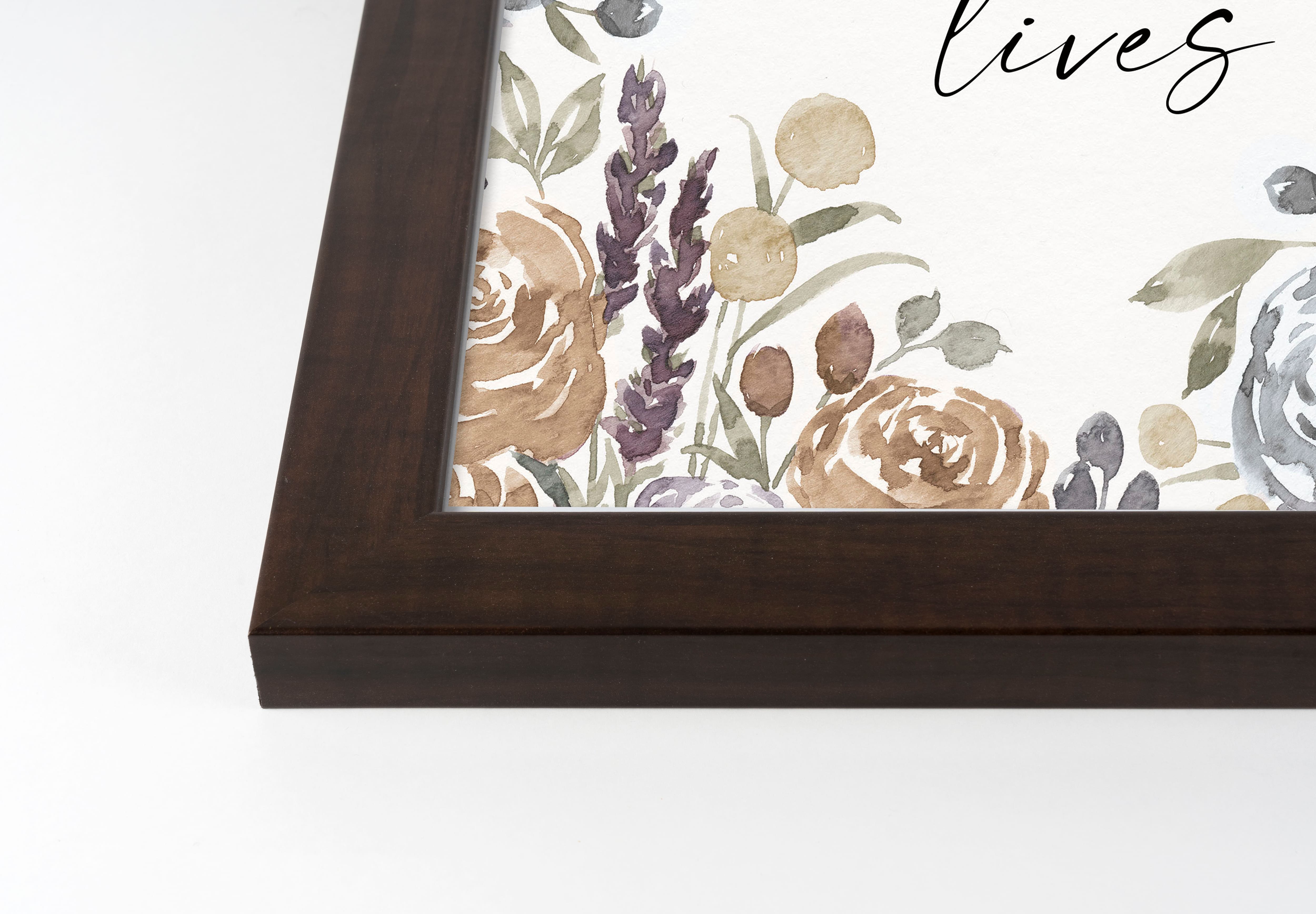 Redeemer Lives Neutral 16" x 16" Walnut Framed Print Under Plexiglass