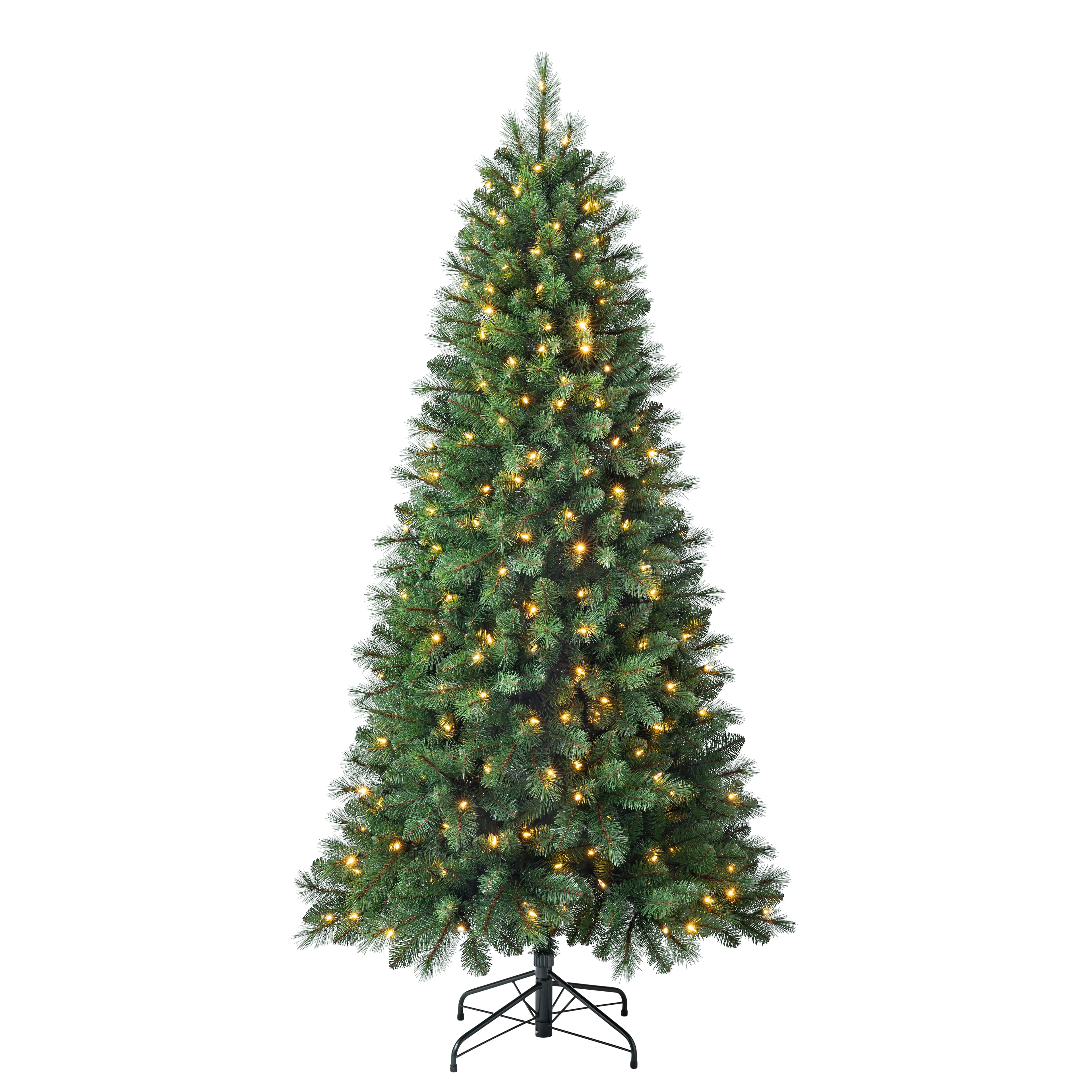 7ft. Pre-Lit Hudson Pine Artificial Christmas Tree, Color Changing LED Lights by Ashland&#xAE;