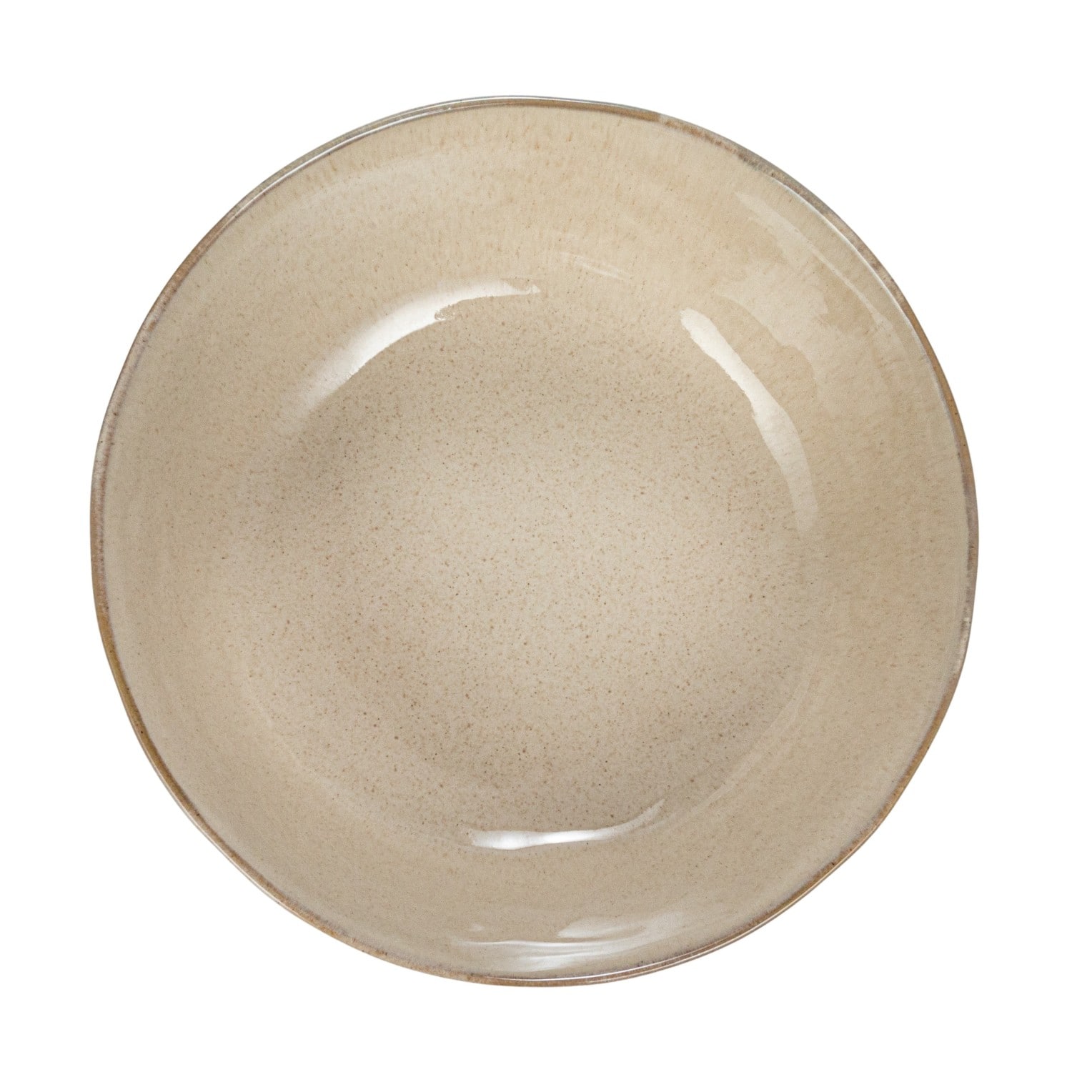 Hello Honey® 10" Cream Speckled Glaze Stoneware Bowl