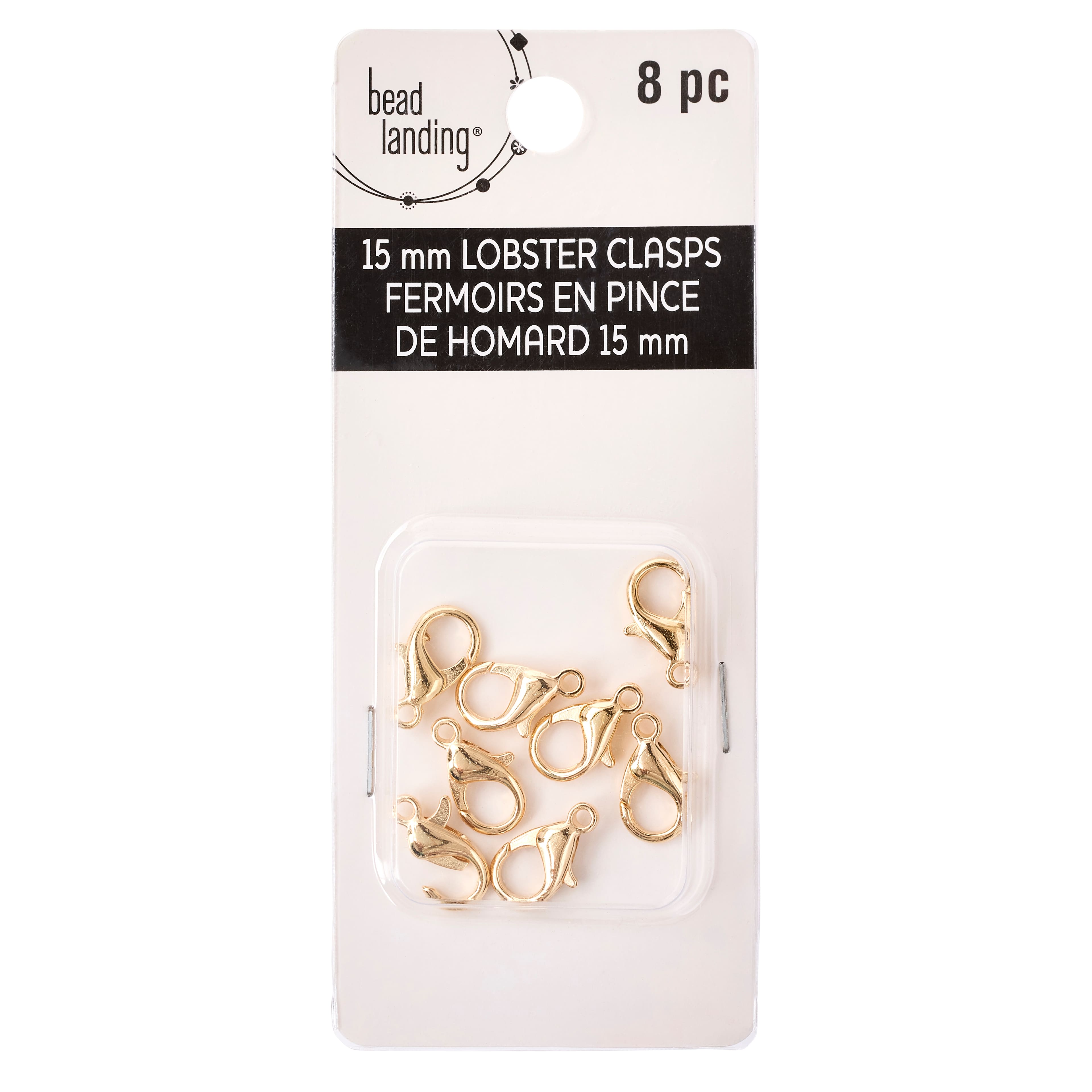 12 Pack: Gold Lobster Claw Clasps, 15mm by Bead Landing&#x2122;