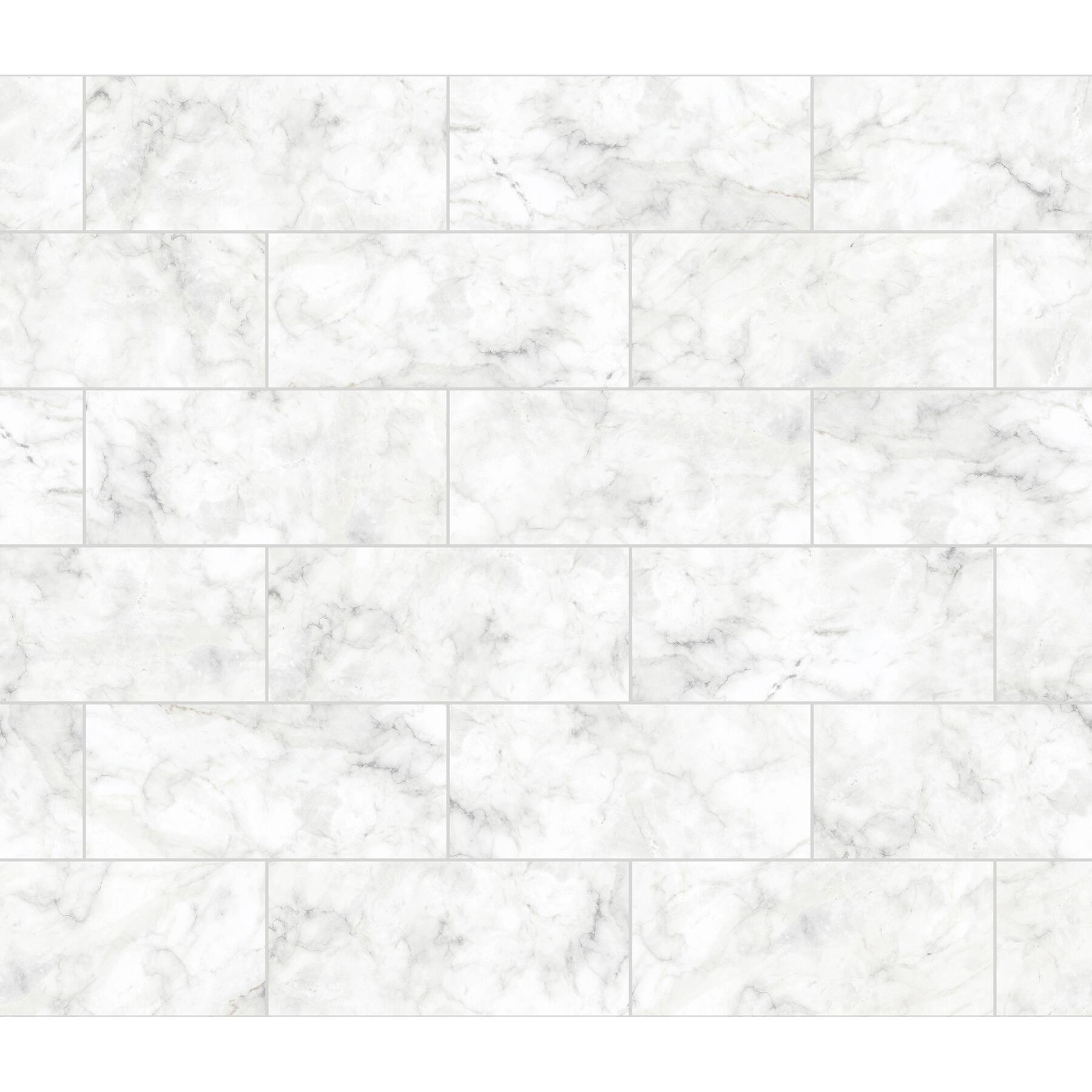 Brewster Marble Tile Peel & Stick Backsplash
