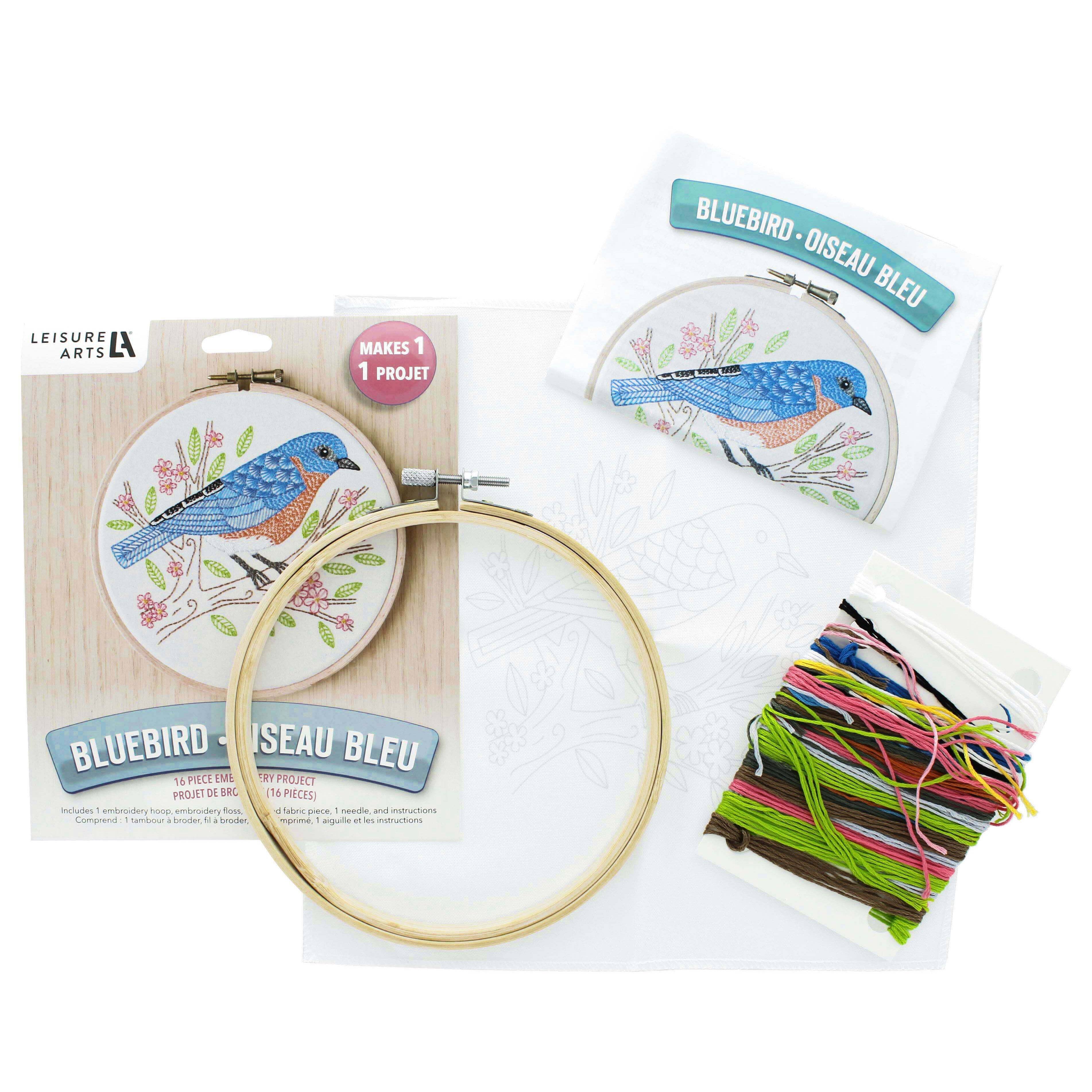 Leisure Arts® 6" Blue Bird Embroidery Kit