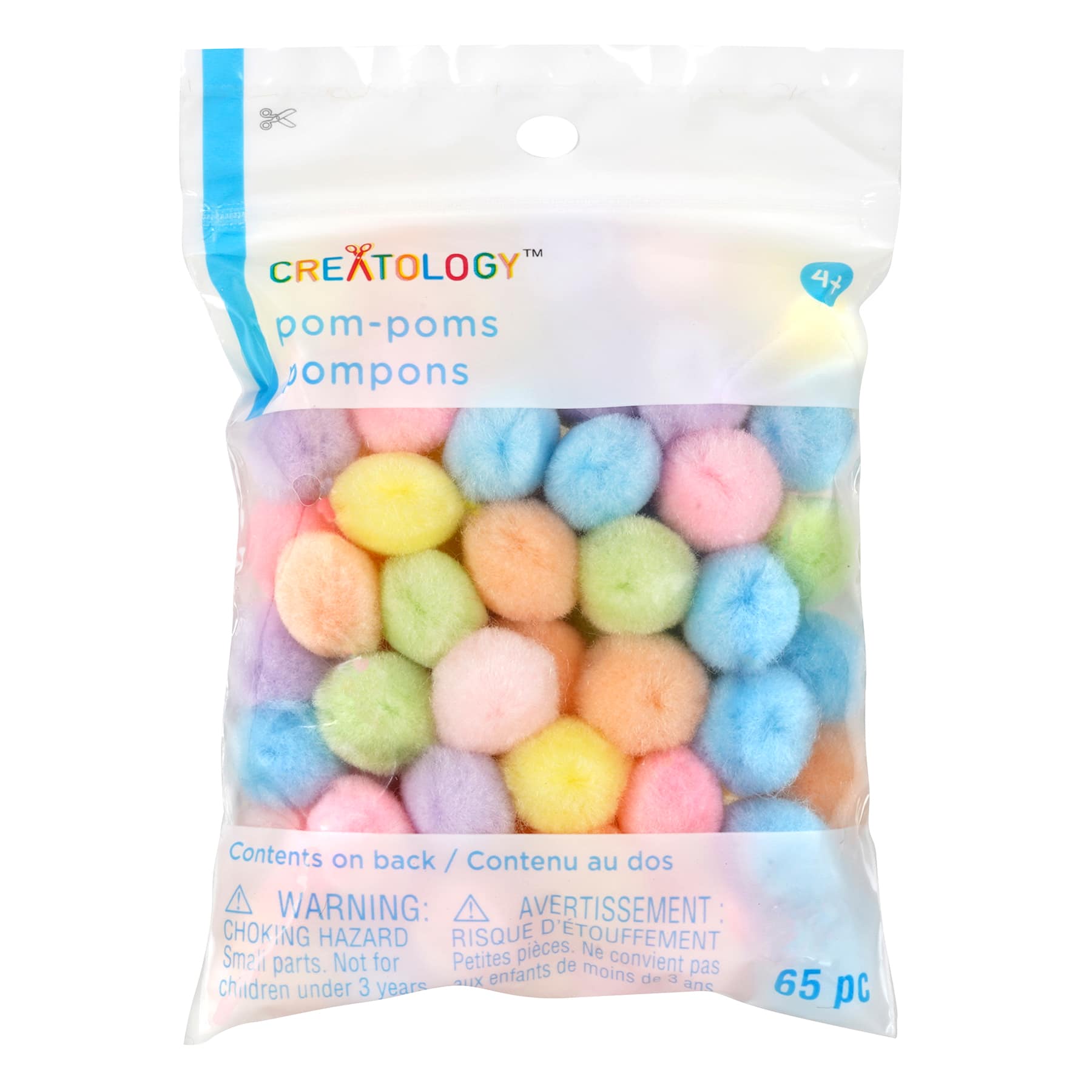 24 Packs: 65 ct. (1,560 total) 1/2" Pastel Pom Poms by Creatology™