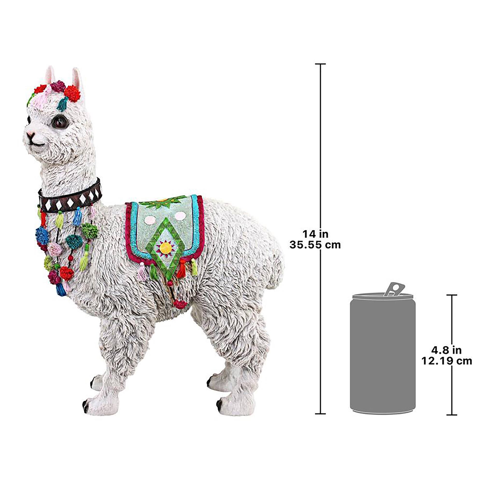 Design Toscano 14&#x22; Andes Alpaca of Rainbow Mountain Statue