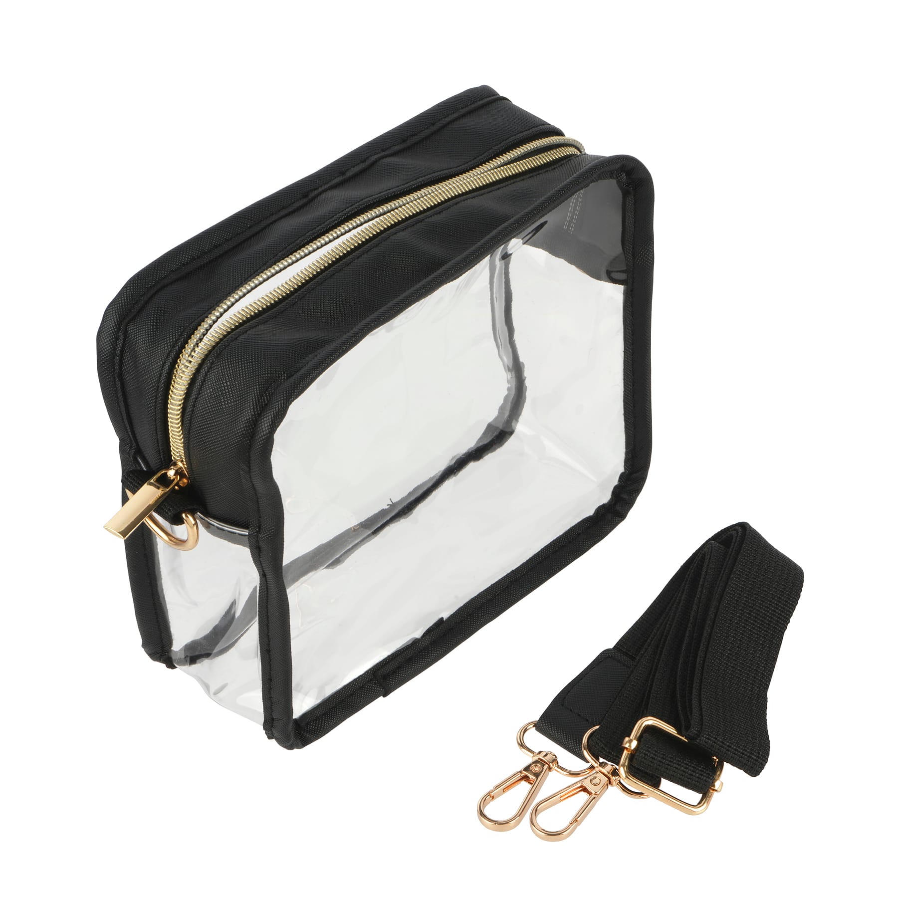 Matte Black &#x26; Clear Crossbody Bag by Make Market&#xAE;