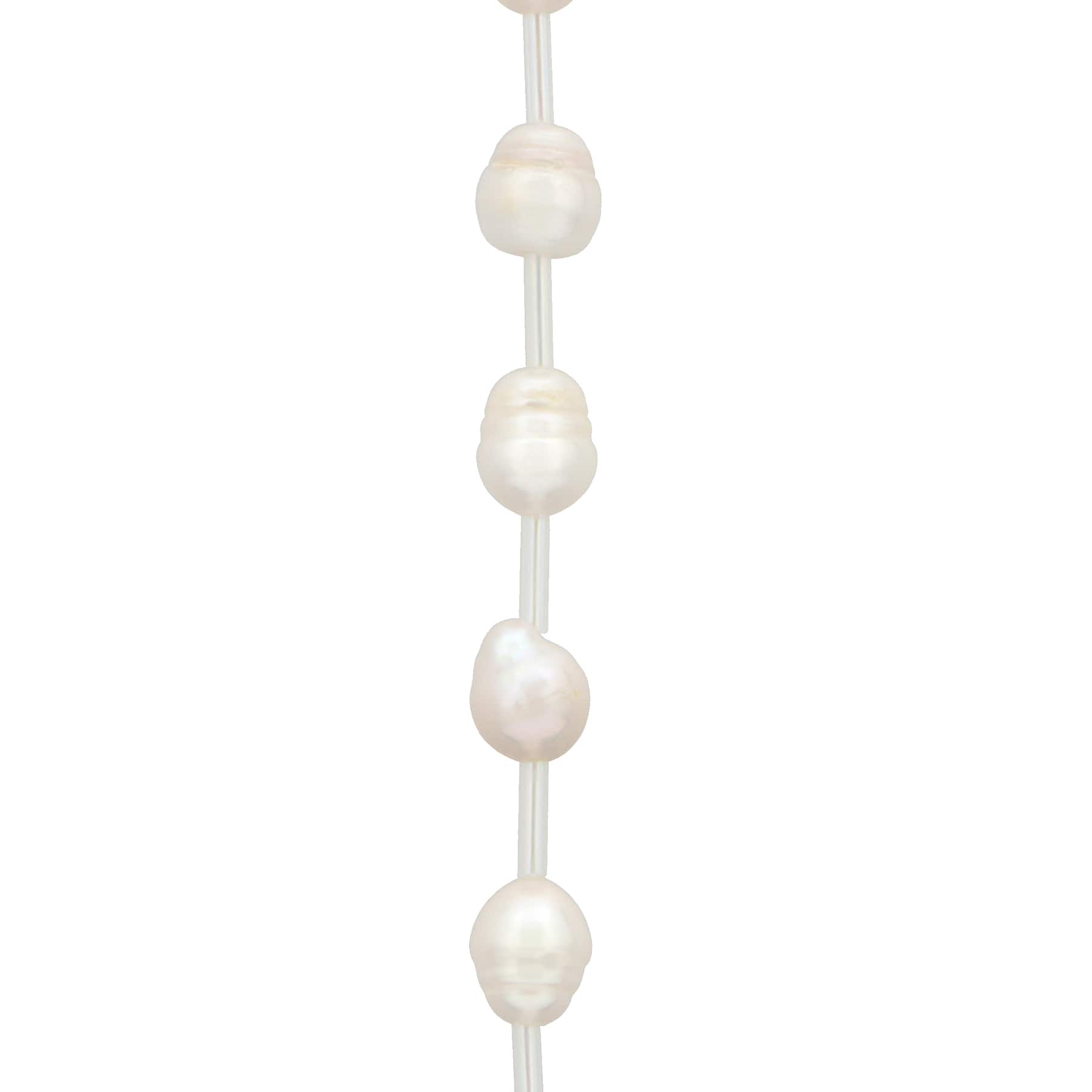 9mm White Freshwater Pearl Beads by Bead Landing™
