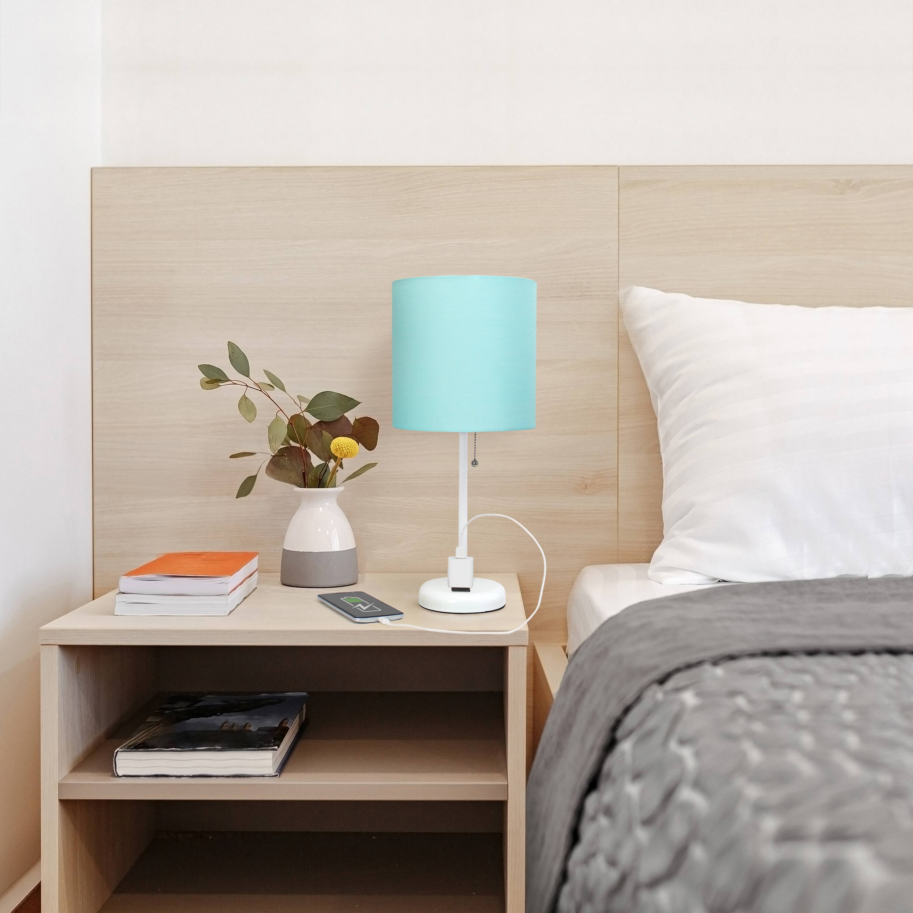 Creekwood Home Oslo 19.5&#x22; Power Outlet Table Lamp