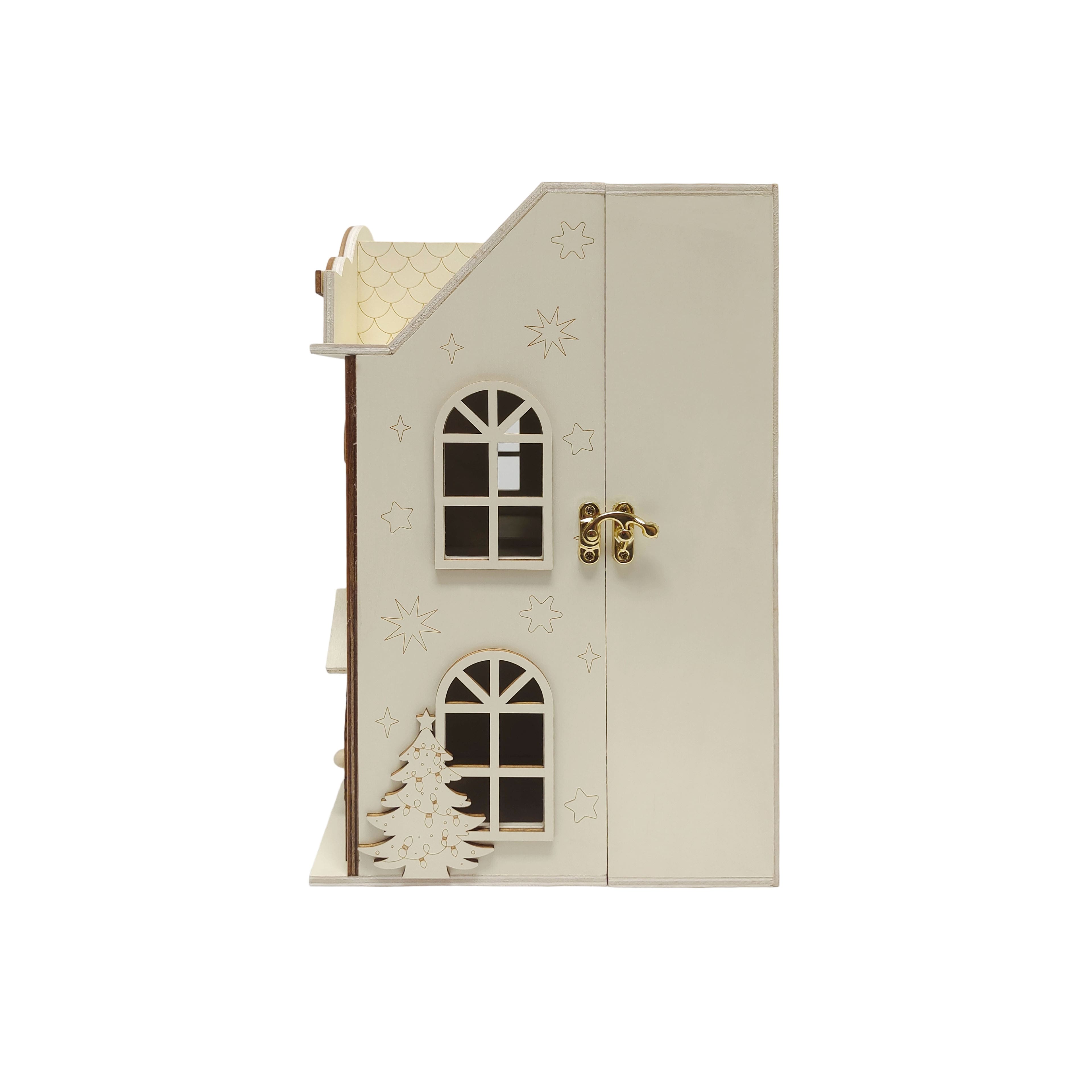 12&#x22; Christmas Shop DIY Wood Dollhouse by Make Market&#xAE;