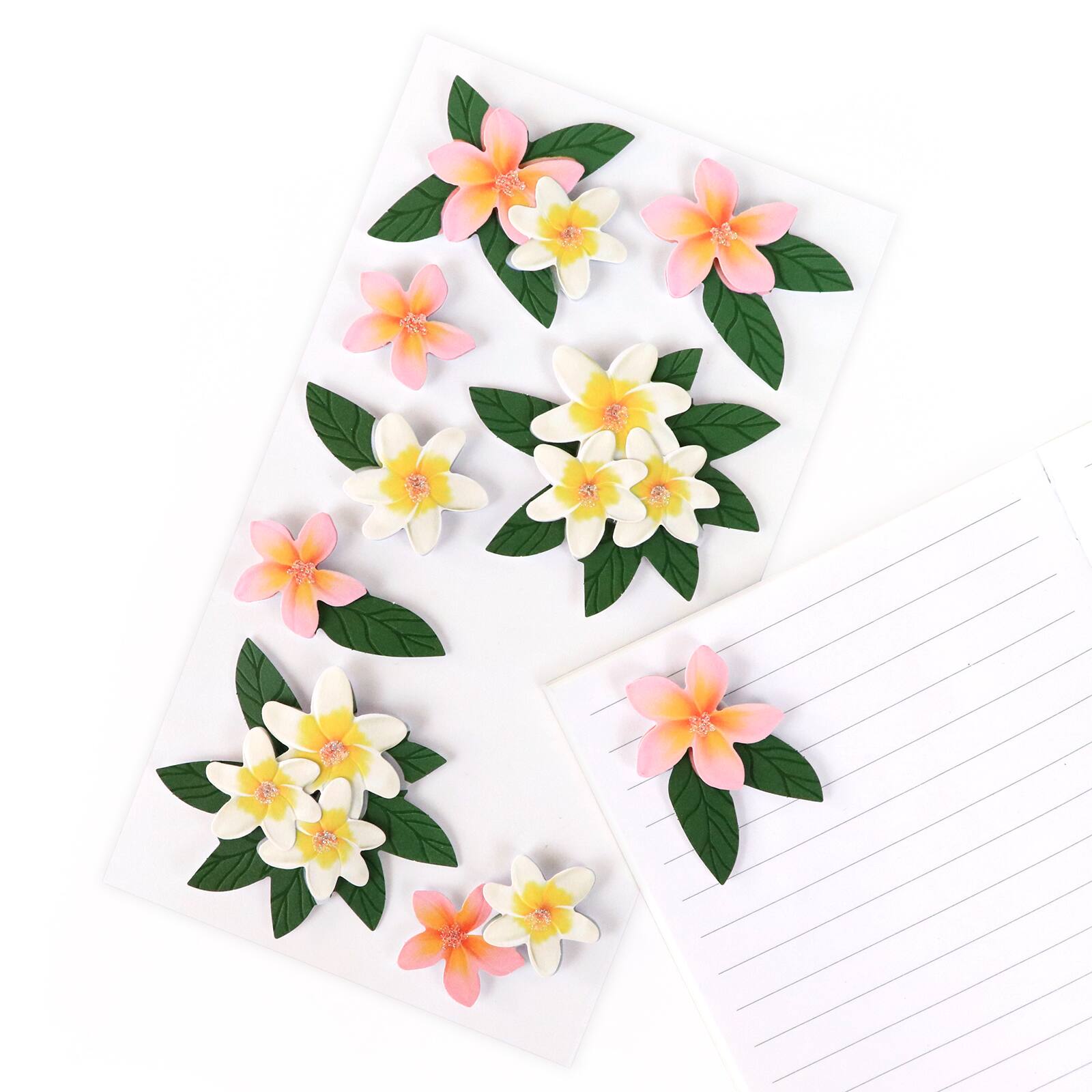 12 Packs: 9 ct. (108 total) Plumeria Flower Stickers by Recollections™