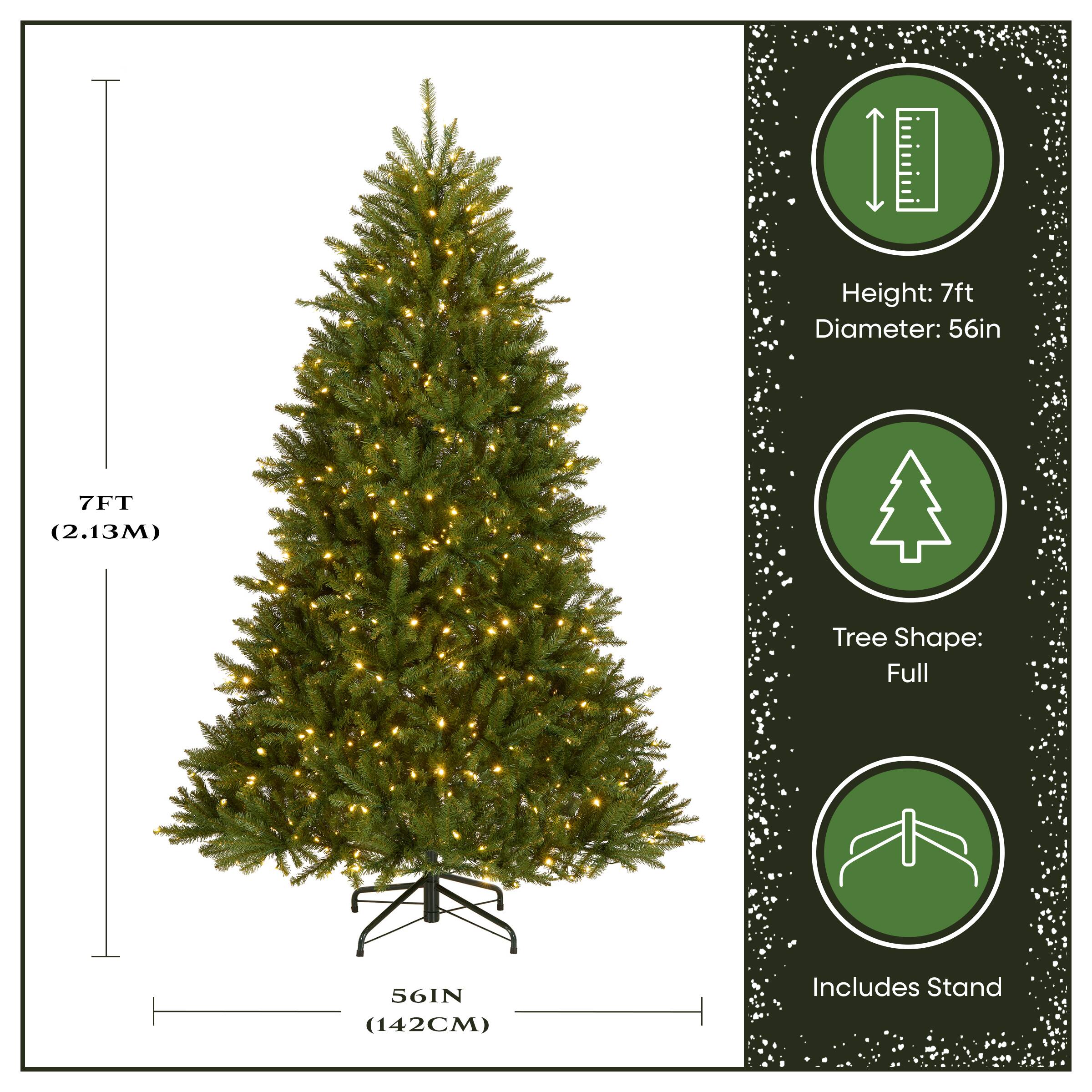 7ft. Pre-Lit Dunhill® PowerConnect™ Fir Artificial Christmas Tree, Dual Color® LED Lights