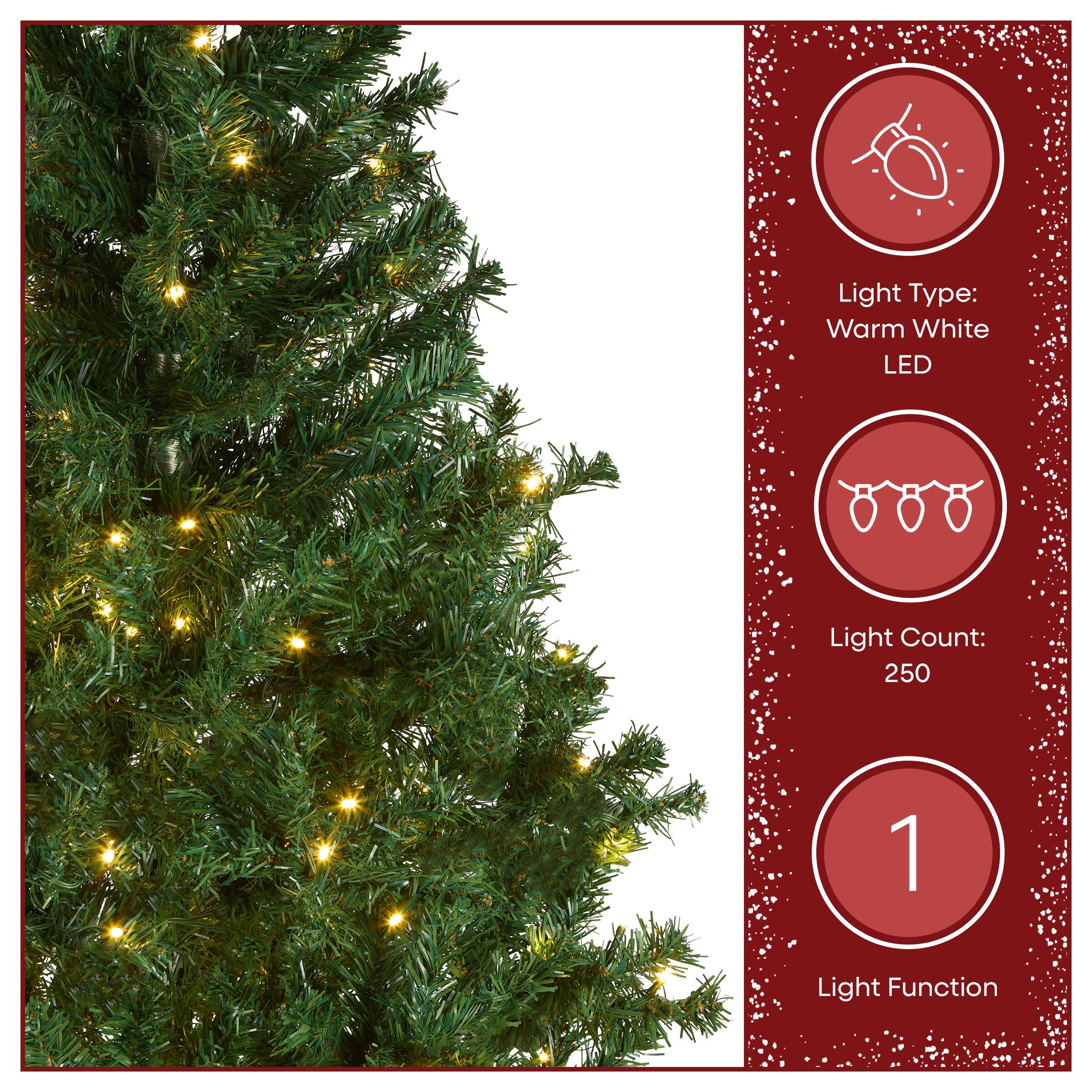 6ft. Pre-Lit Feel Real® Linden Spruce Artificial Christmas Tree, Warm White LED Lights