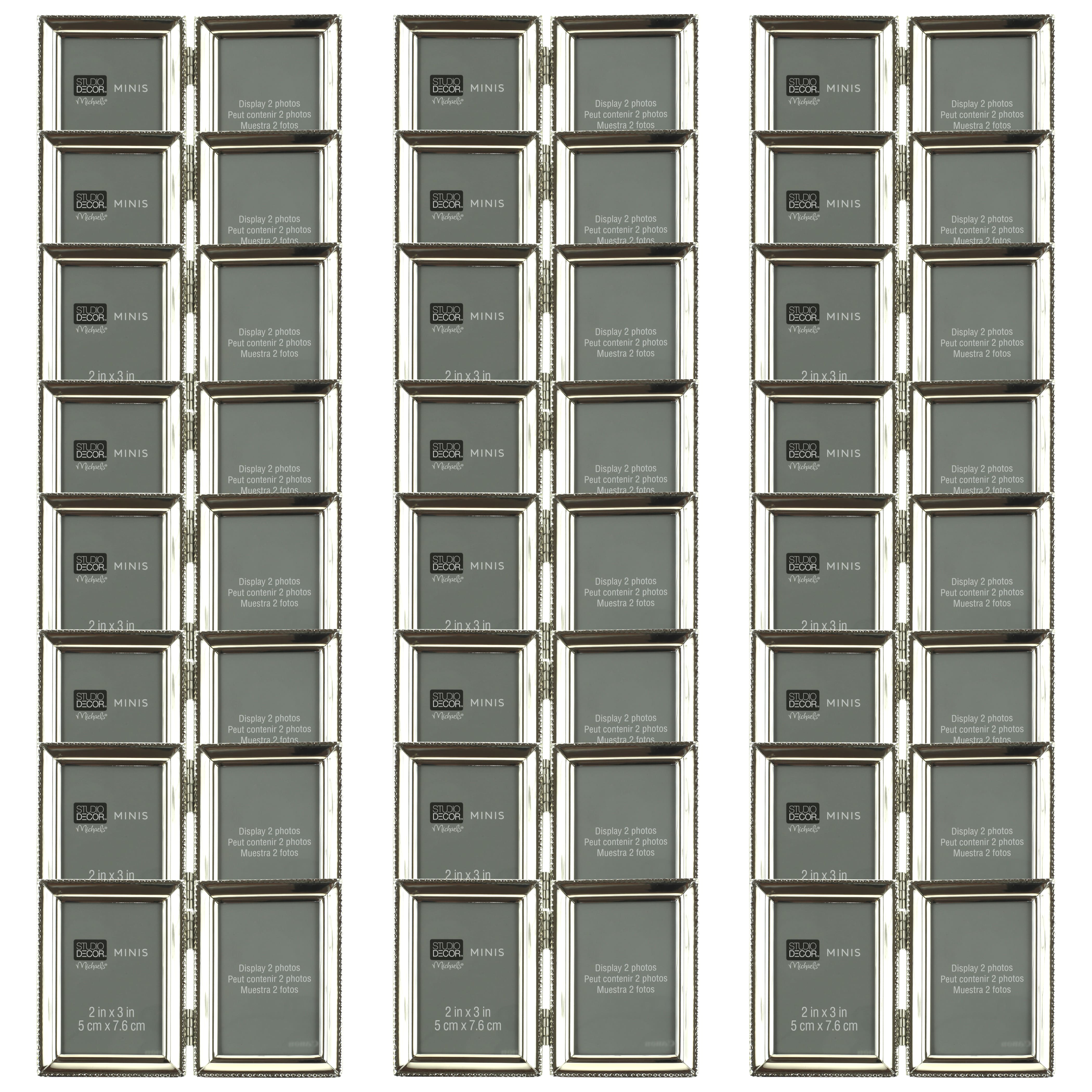 24 Pack: Metal Hinged 2-Opening Mini Frame by Studio Décor®