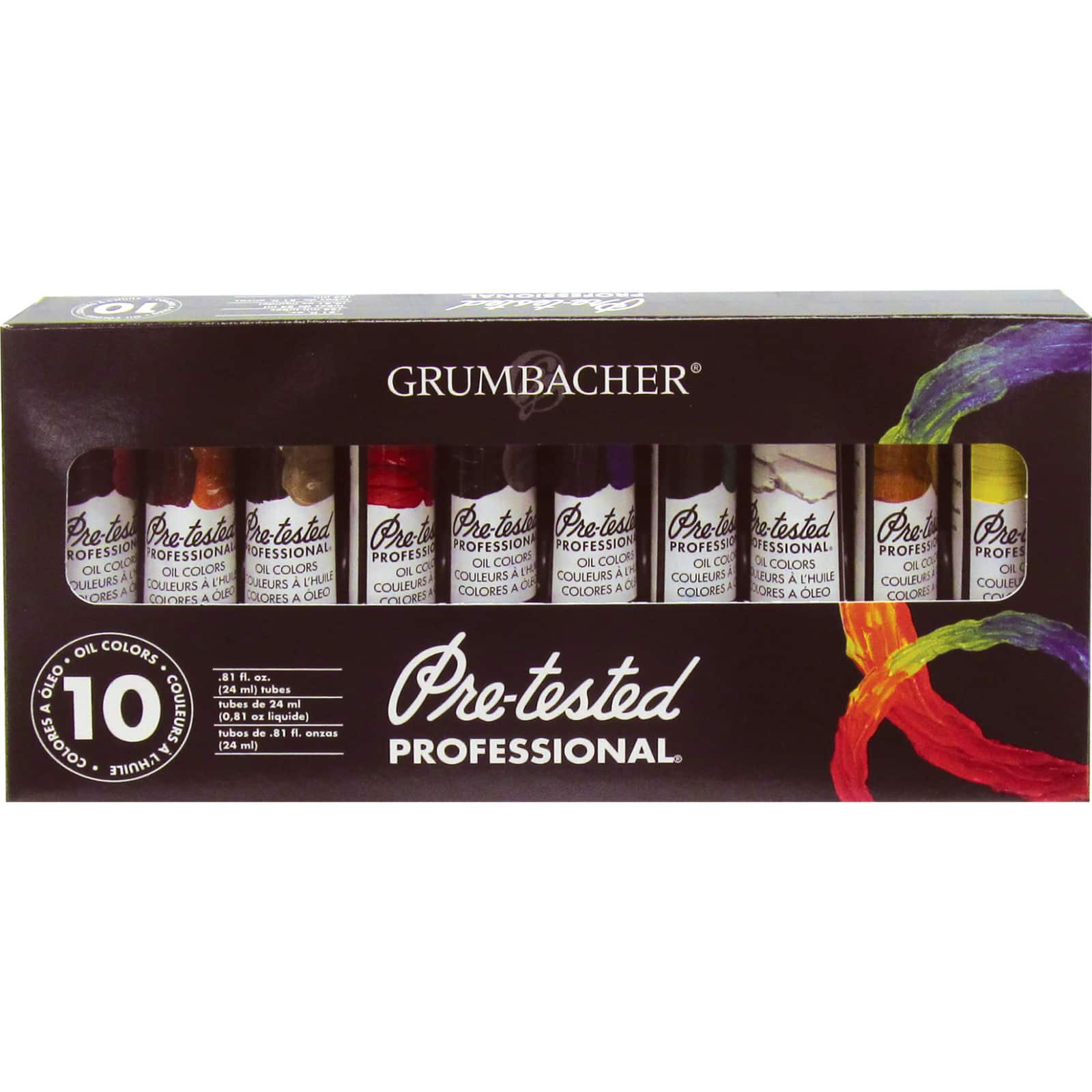 Grumbacher&#xAE; Pre-Tested Professionals&#xAE; 10 Color Oil Set