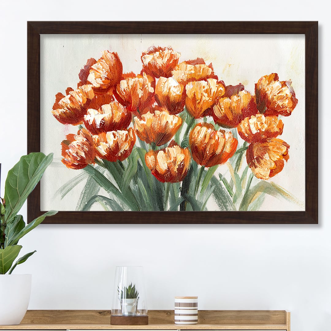  Fall Flower Black Framed Print Wall Art