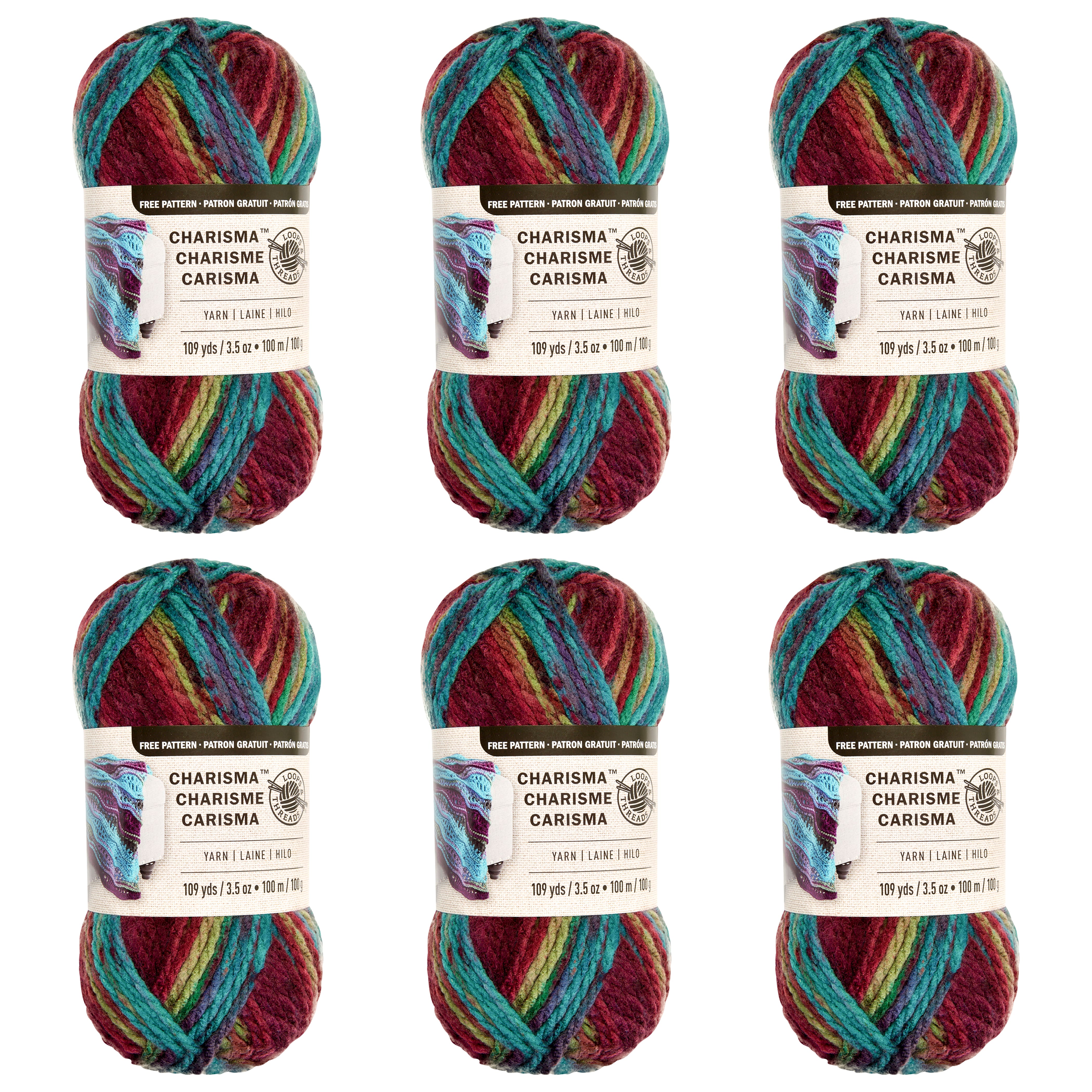 6 Pack: Charisma&#xAE; Yarn by Loops &#x26; Threads&#xAE;
