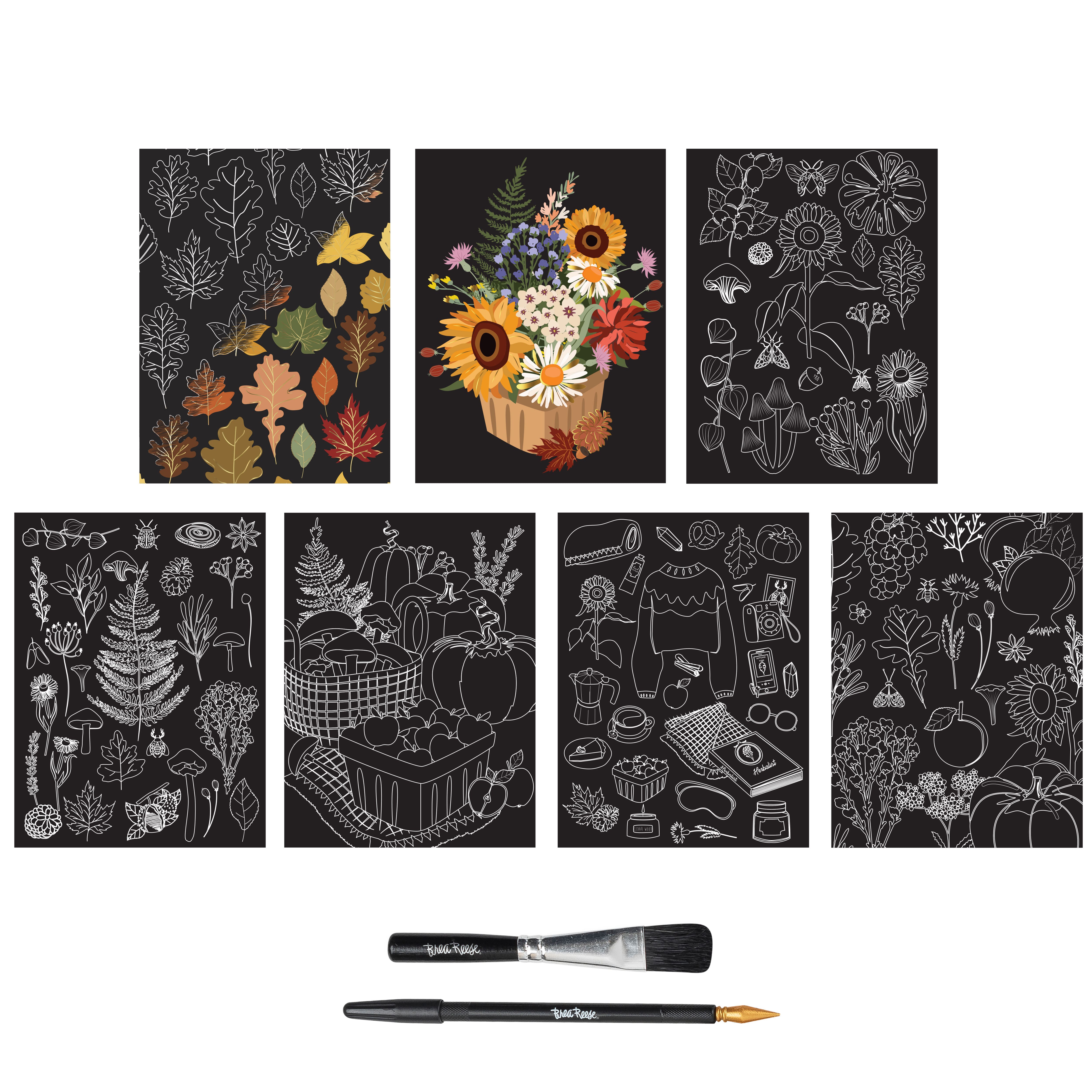 Brea Reese™ 6" x 8" Fall Foraging Scratch Art Paper Pad