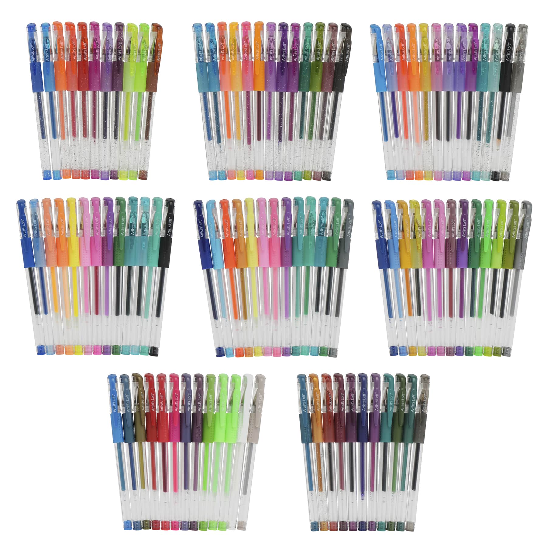 6 Packs: 100 ct. (600 total) Gel Pens with Stand by Artist&#x27;s Loft&#x2122;