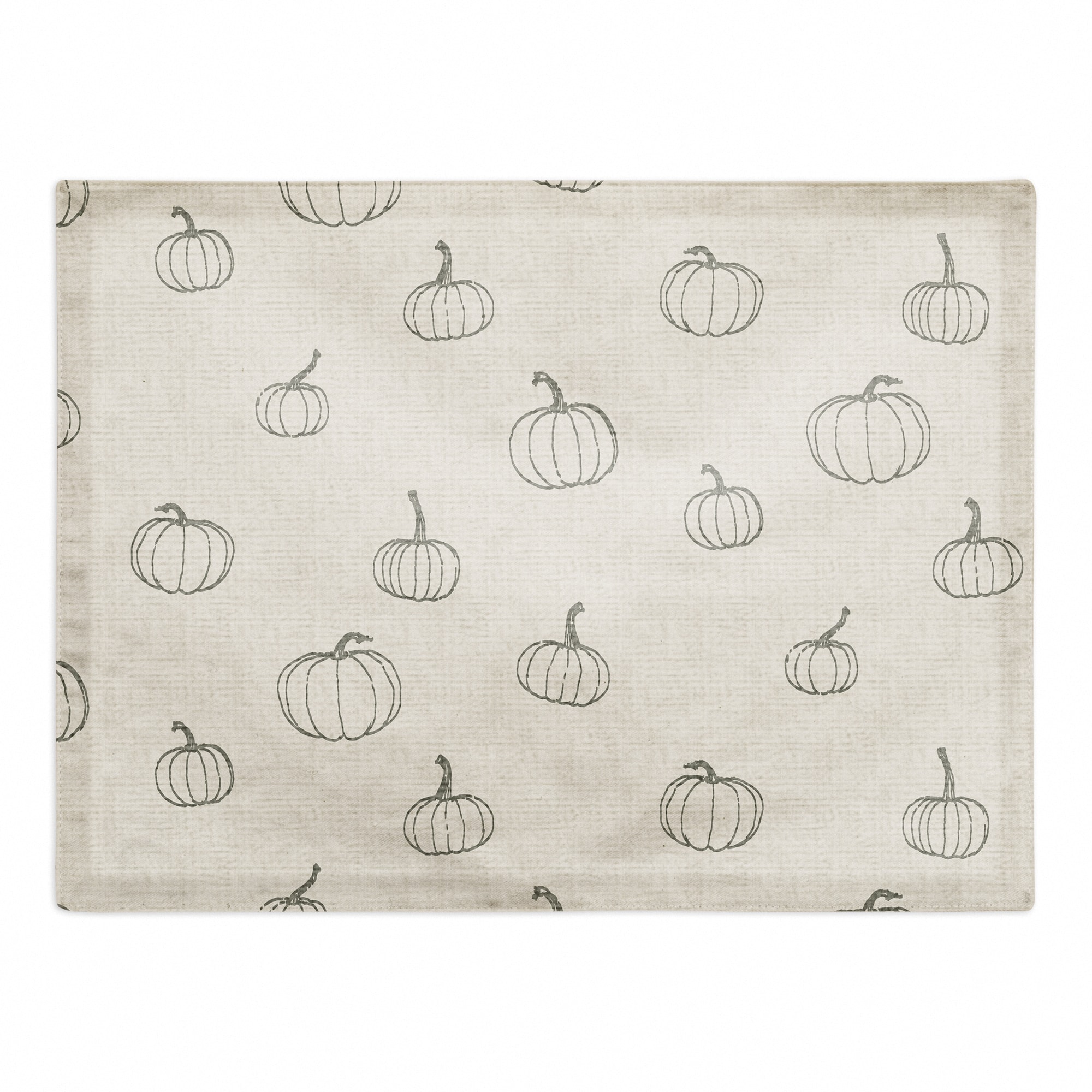 Gray Mini Pumpkin Pattern Cotton Twill Placemat