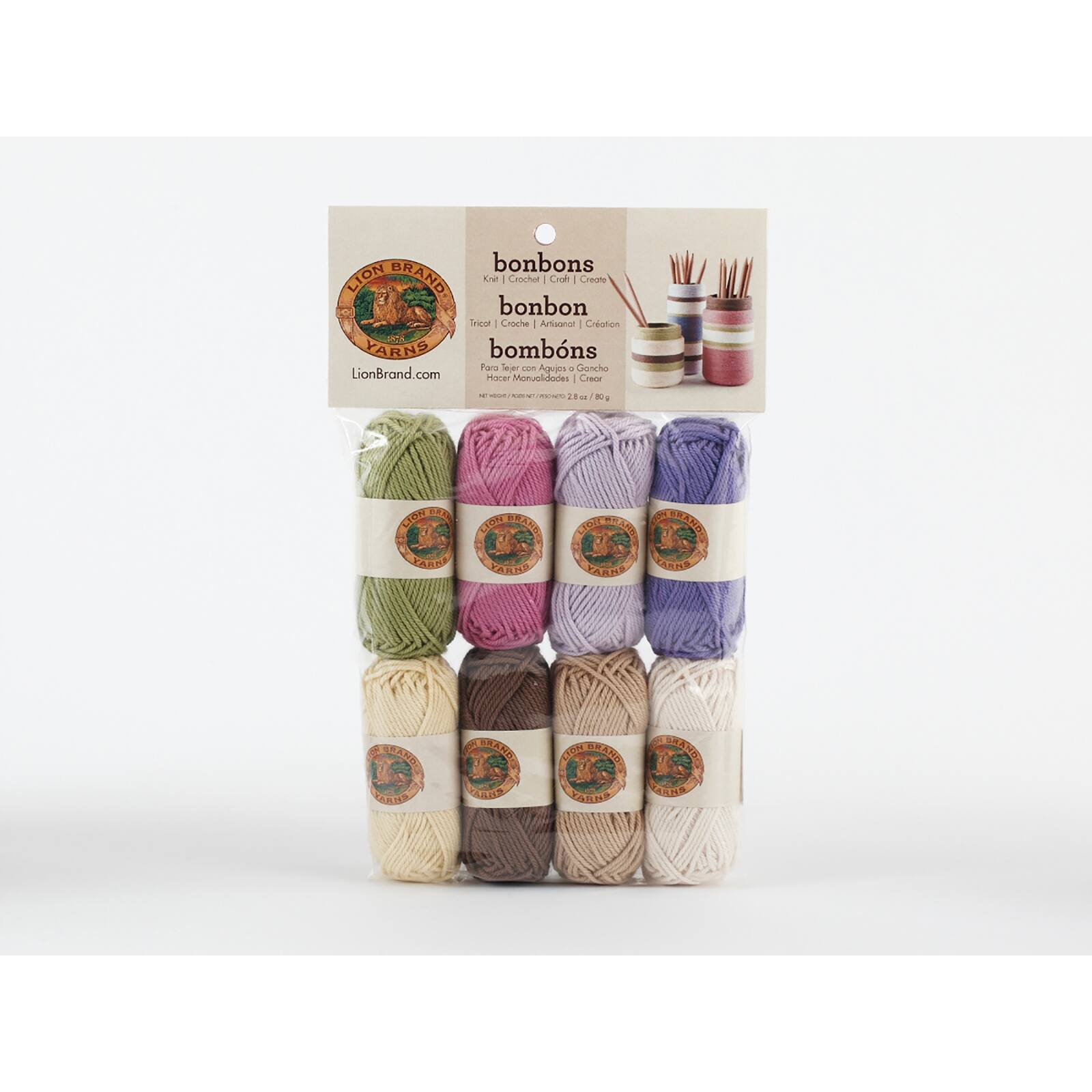 Lion Brand Yarn Bonbons Brights Mini Yarn Variety Pack Light Acrylic Multi-color  Yarn 3 Pack - Yahoo Shopping