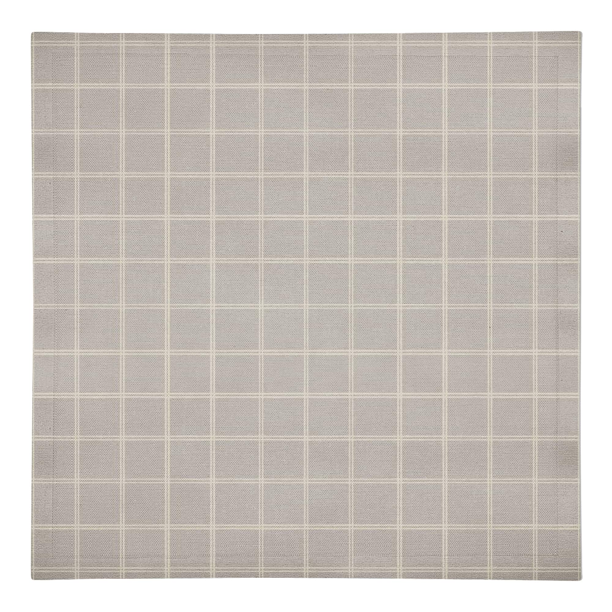 Gray & White Check Cotton Twill Napkin