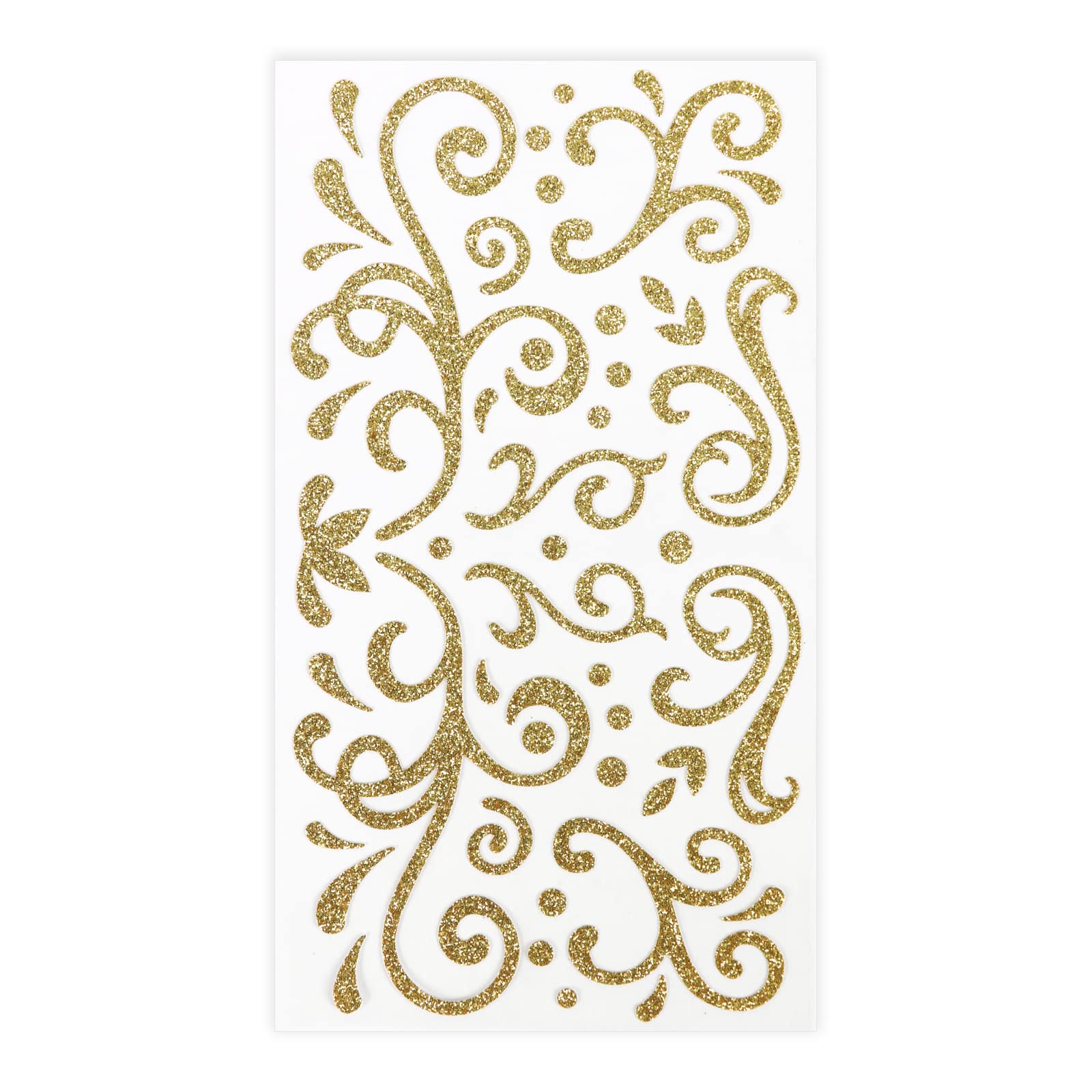 12 Pack: Gold Glitter Swirl Stickers by Recollections™