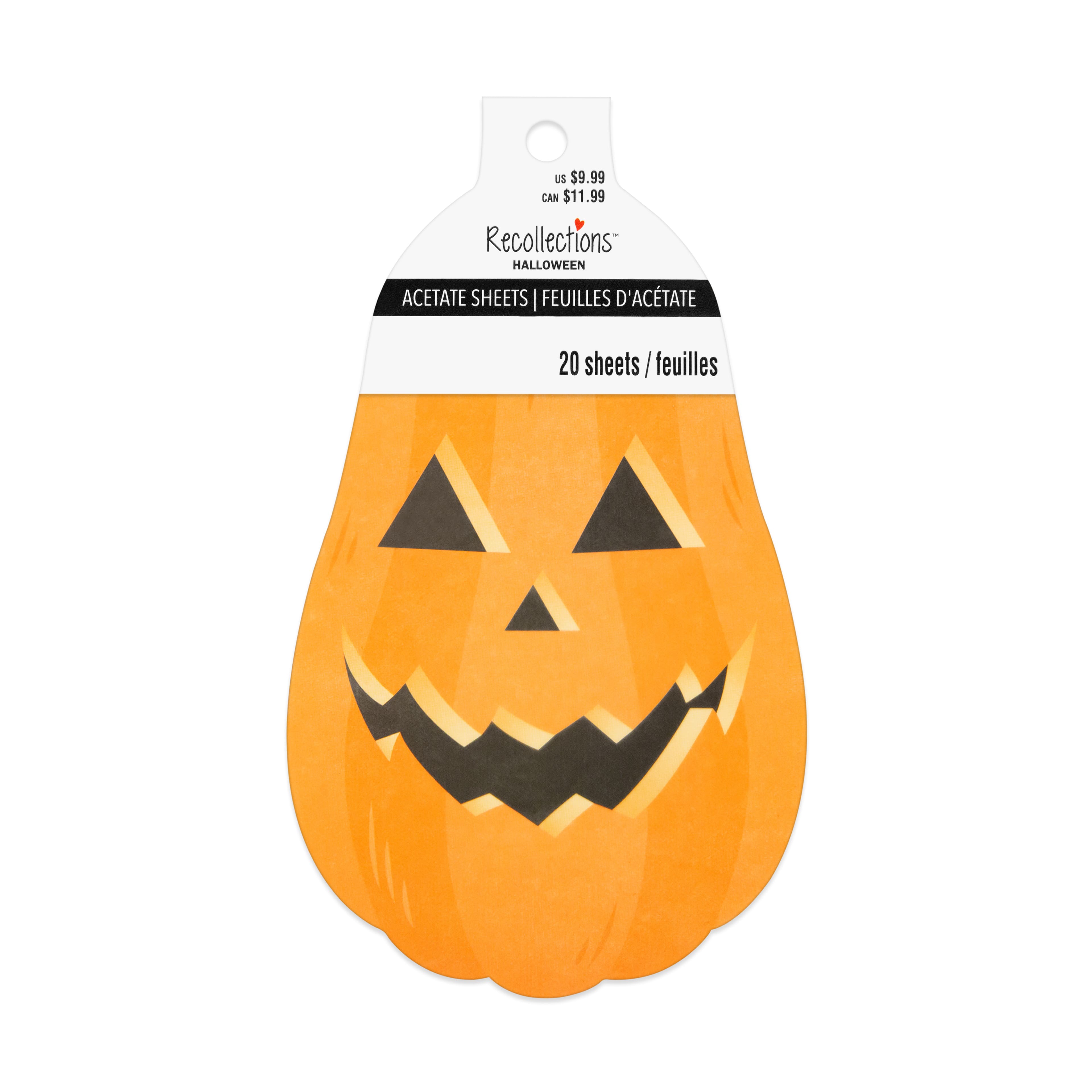 4" x 7" Jack-O'-Lantern Acetate Pad by Recollections™, 20 Sheets