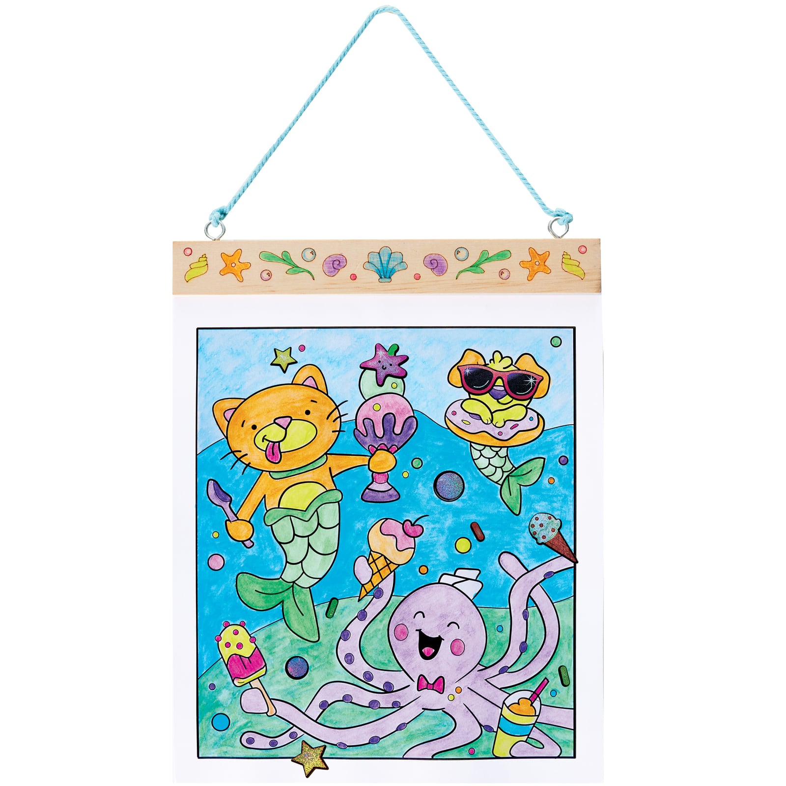 Faber-Castell&#xAE; Mermaid Pets Paint by Number Wall Art Kit