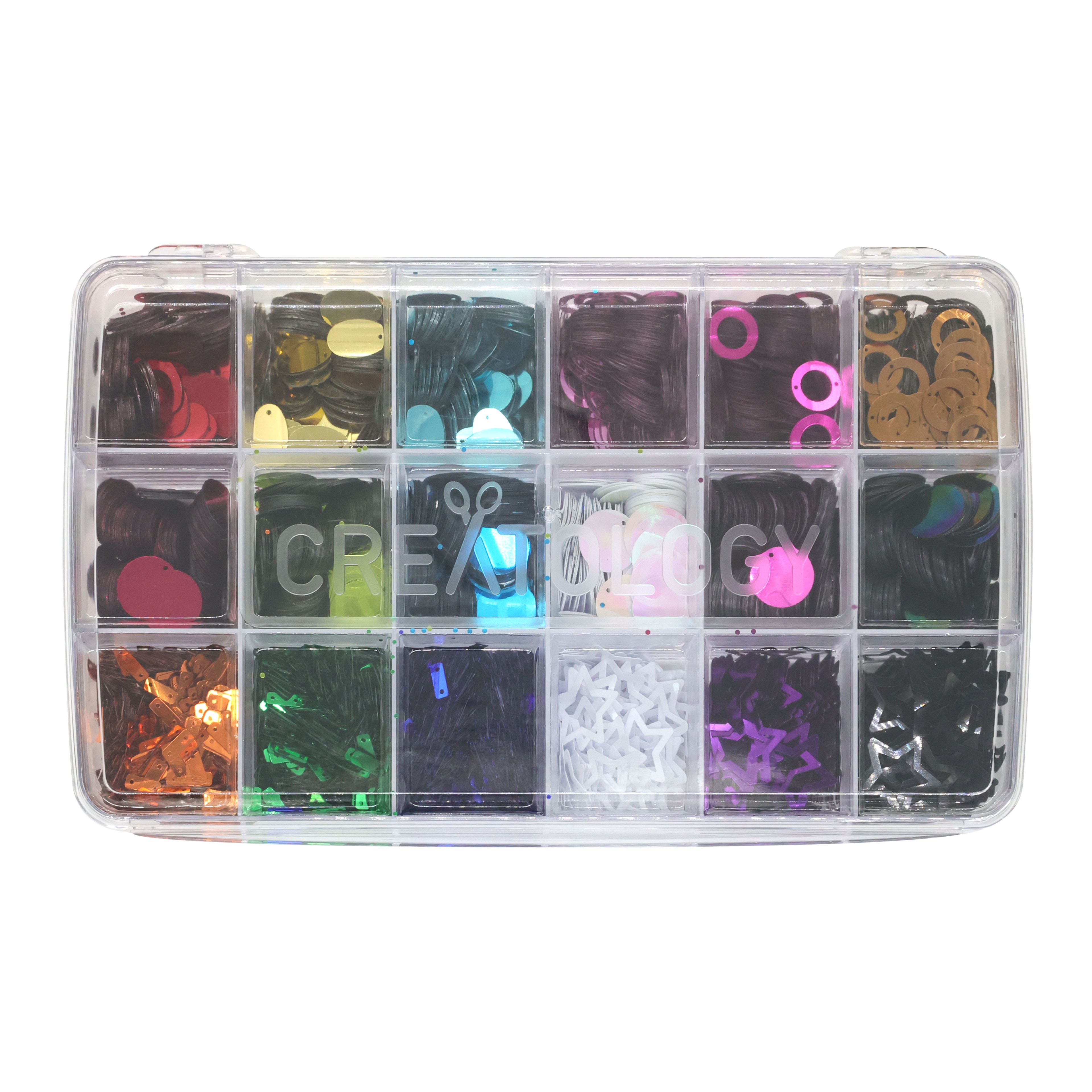 6 Pack: Shaped Sequin Value Box by Creatology&#x2122;