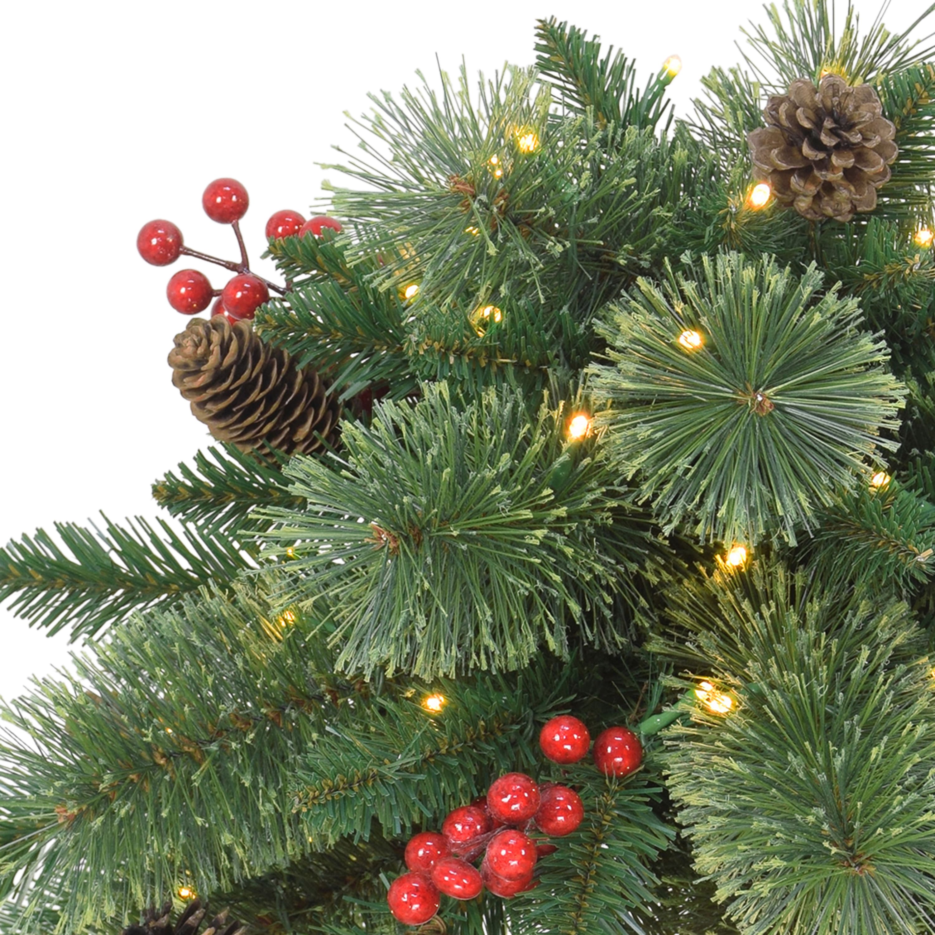 6 Pack: 18" Pre-Lit LED Cashmere Branch Urn Filler