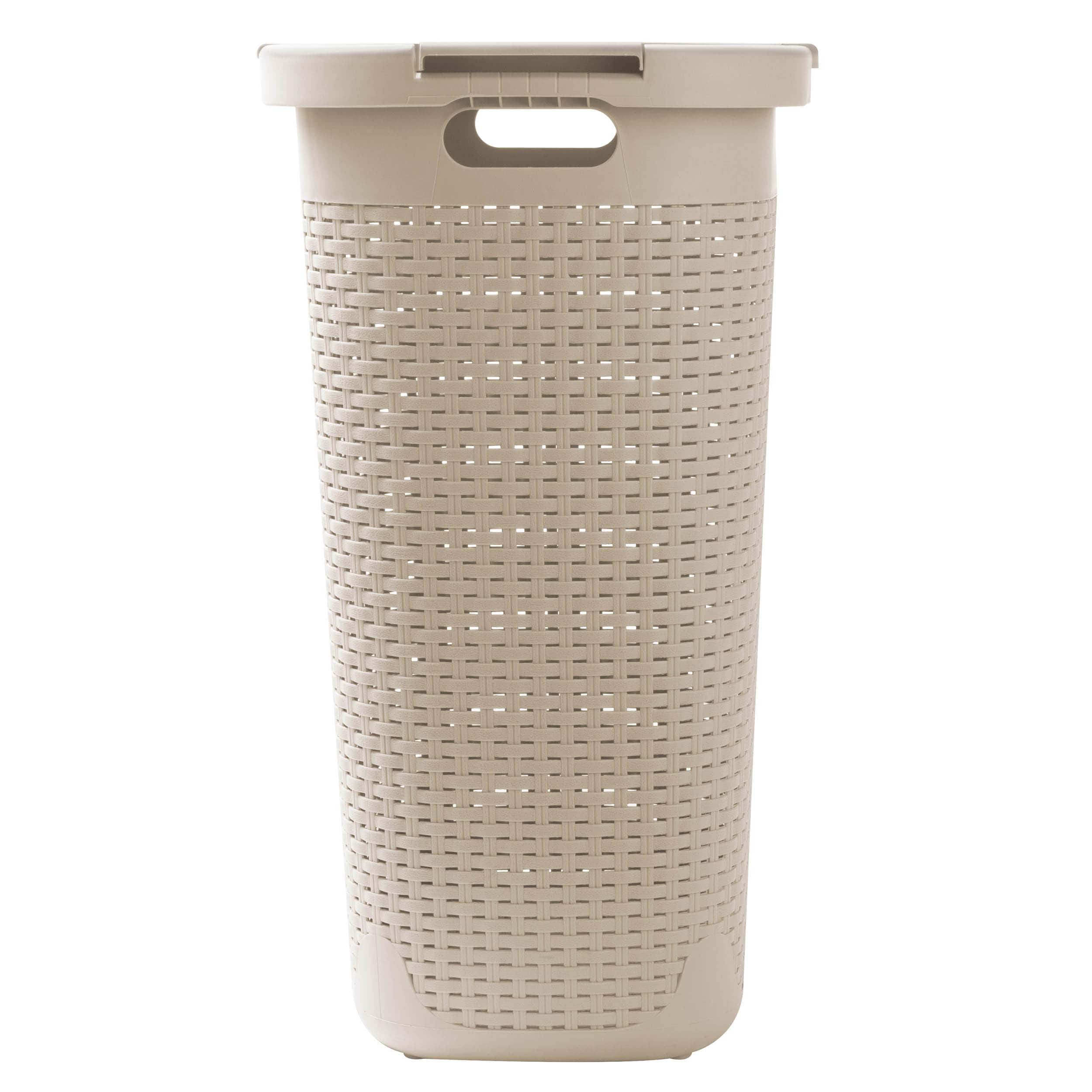 Mind Reader 60L Hamper Laundry Basket with Cutout Handles