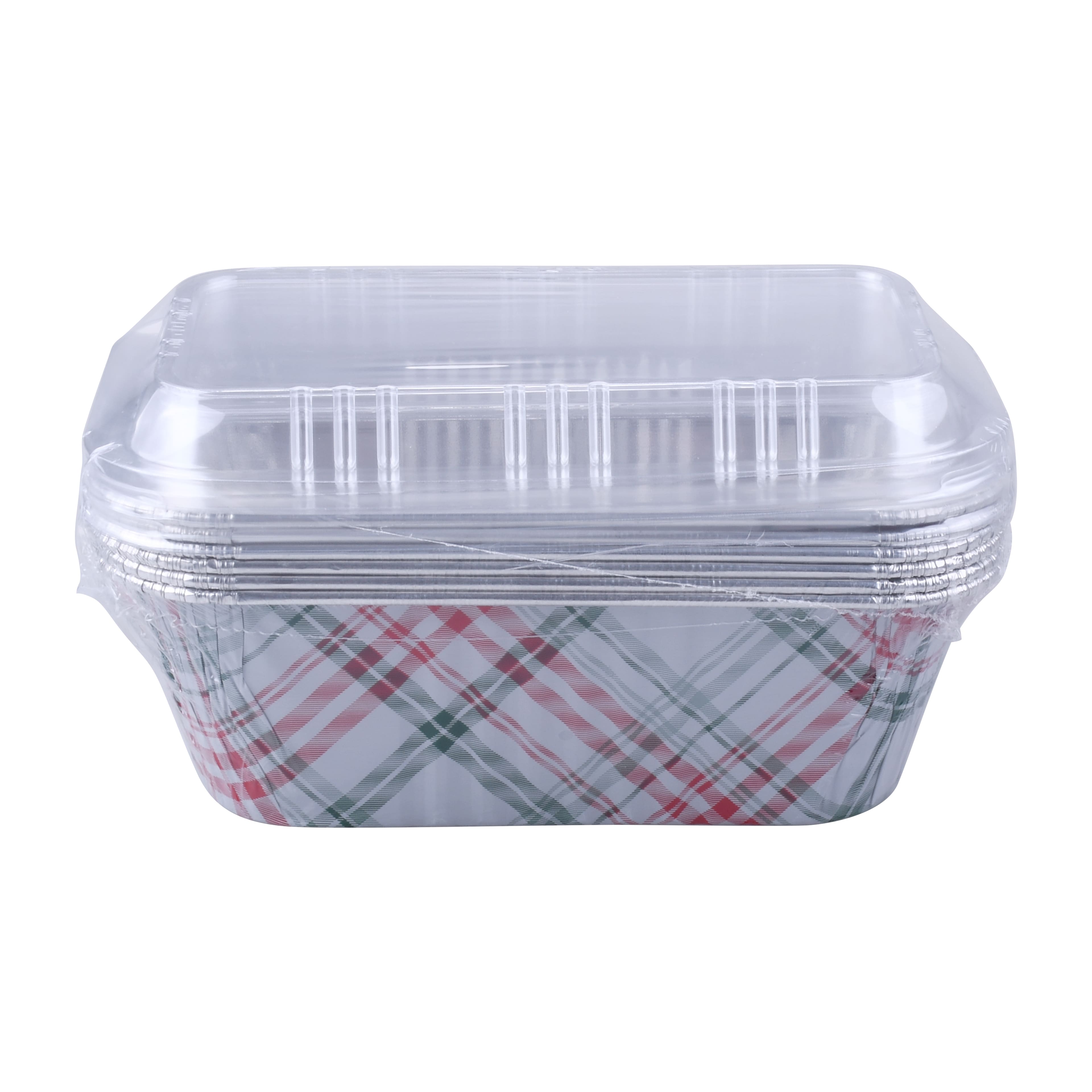 Christmas Plaid Mini Loaf Aluminum Baking Pan Sets, 6ct. by Celebrate It&#xAE;