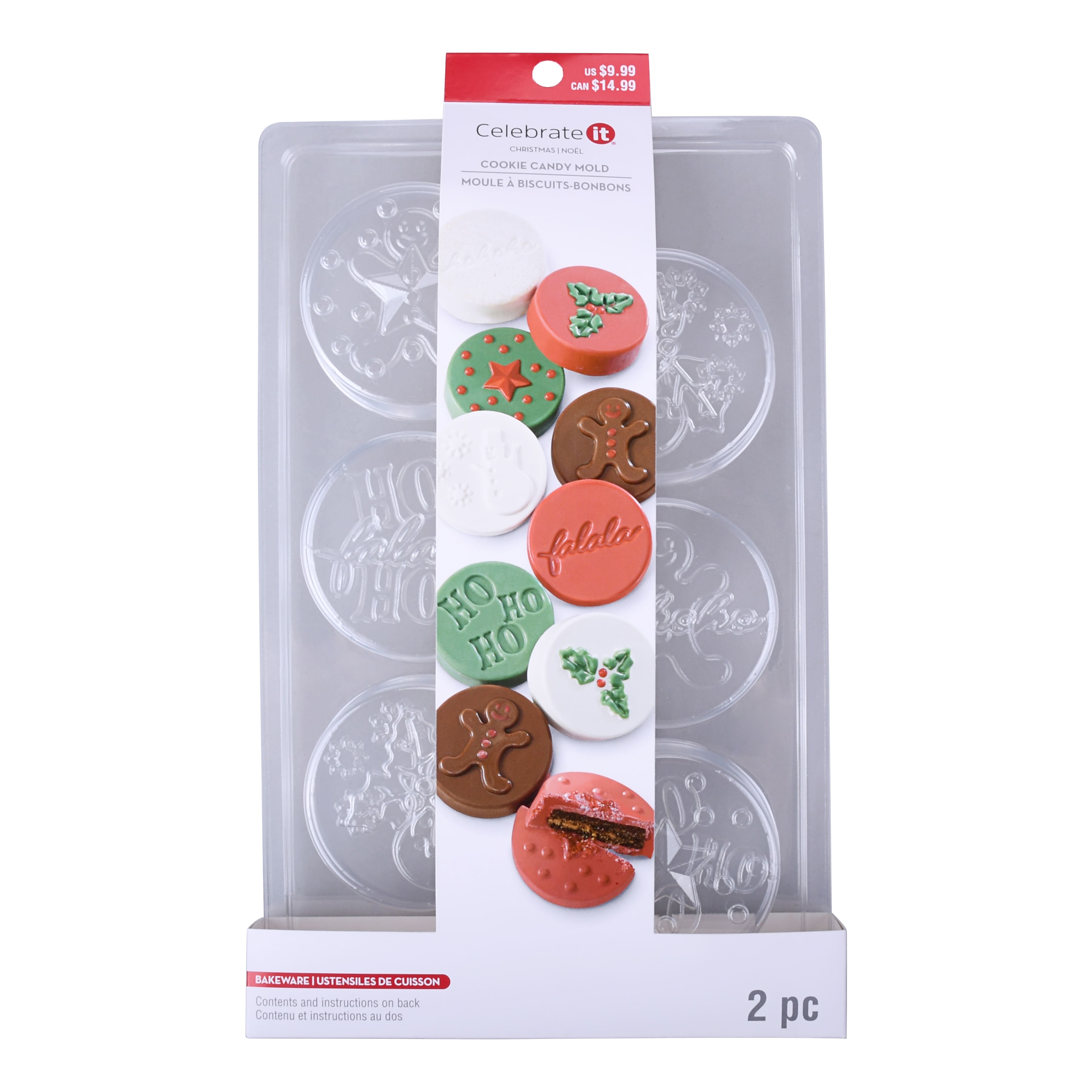 Christmas Cookie Candy Plastic Mold Set by Celebrate It&#x2122;