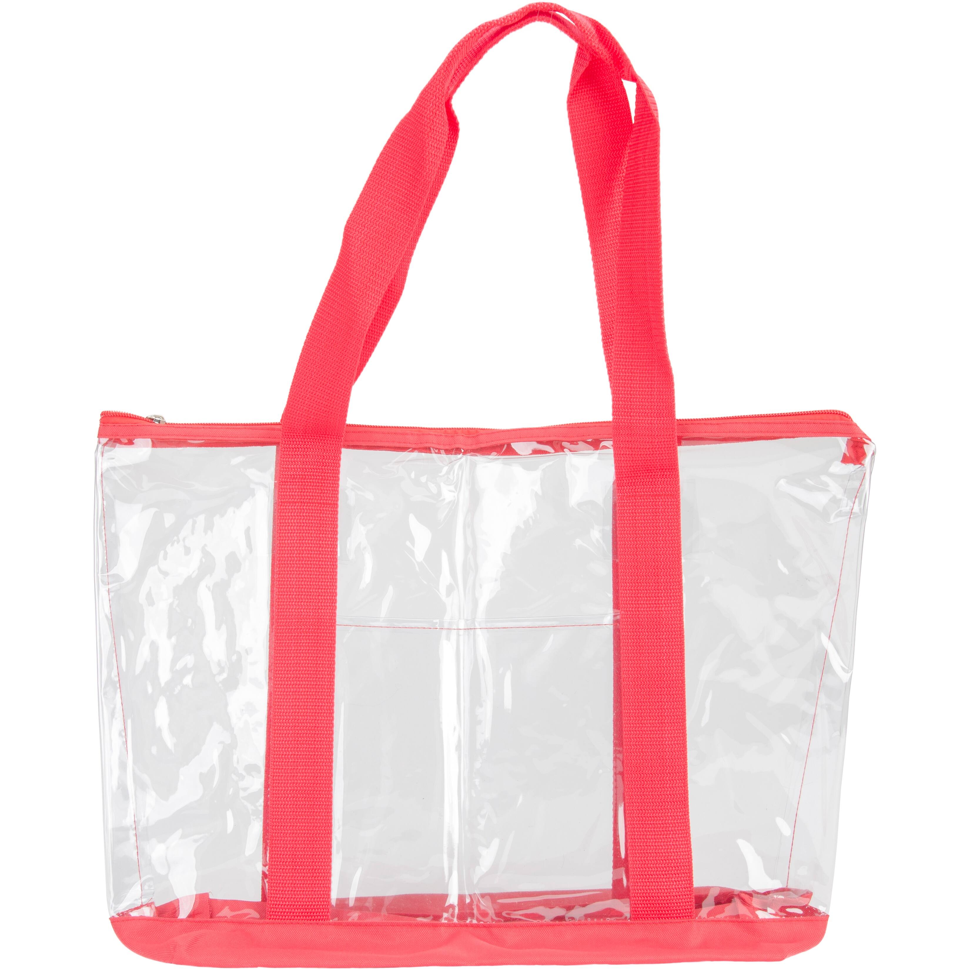 red clear bag