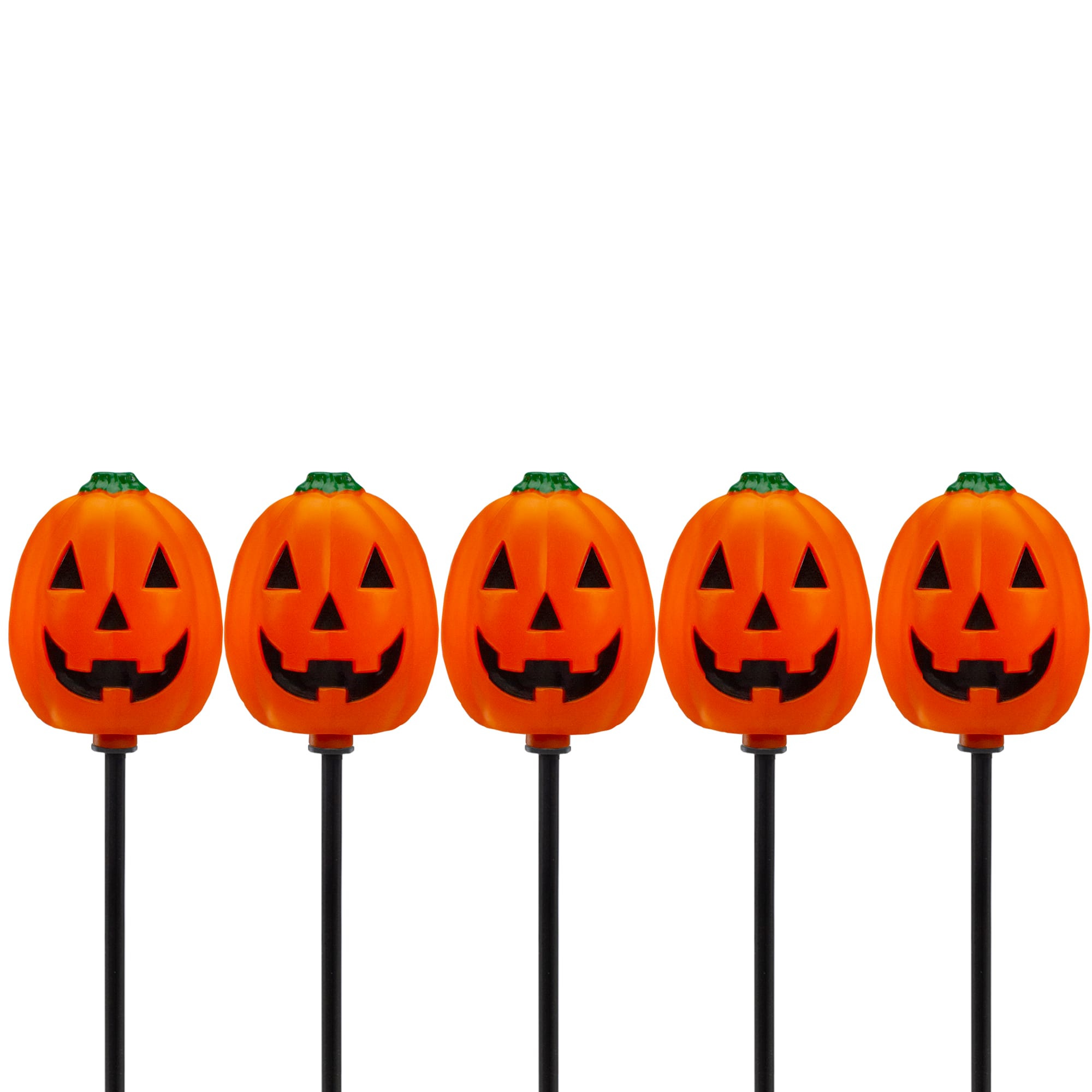 5ct. Jack-O-Lantern Shaped Halloween Pathway Markers