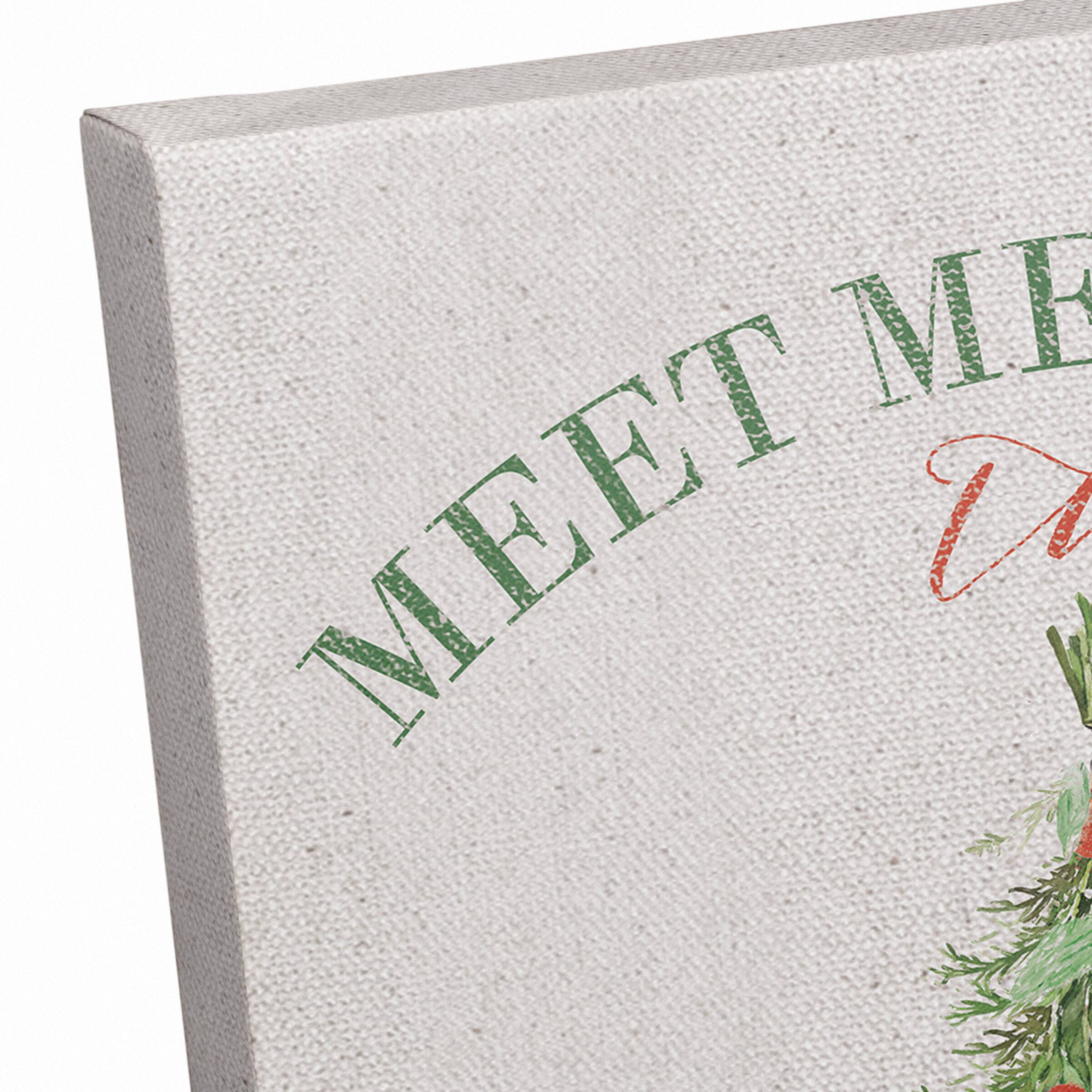 Meet Under Mistletoe 11x14 Canvas Wall Art