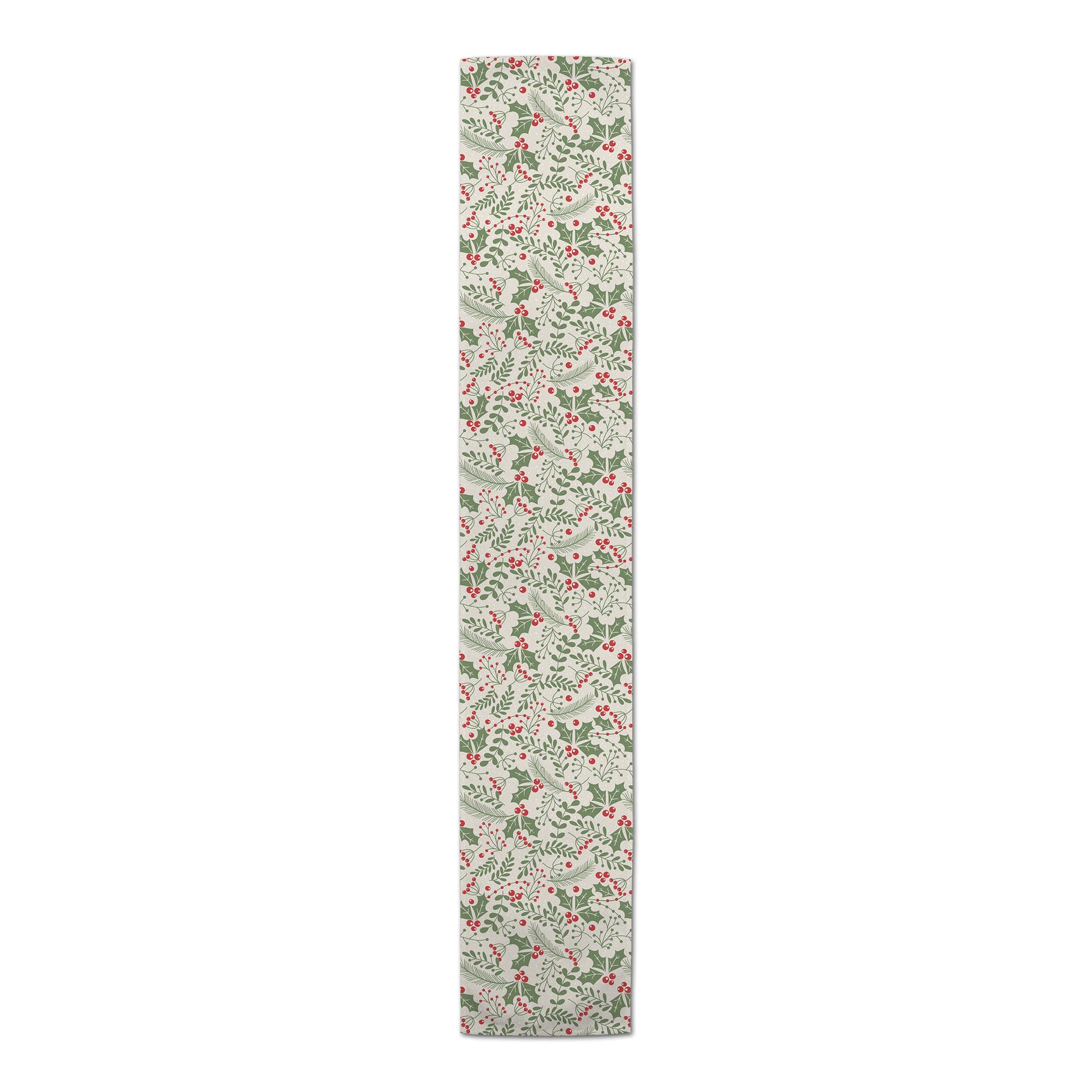 72" Holly Pattern Poly Twill Table Runner