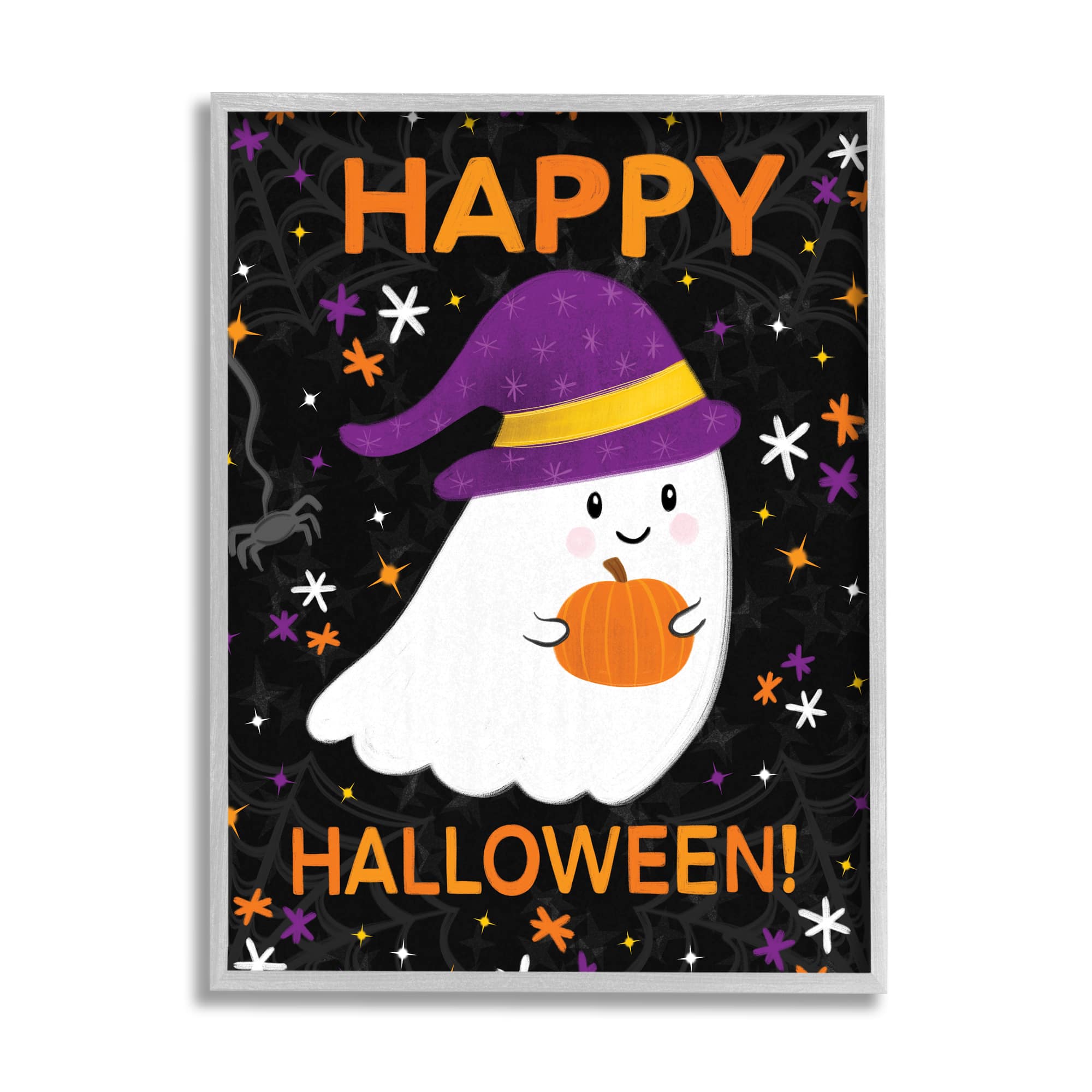 Stupell Industries Happy Halloween Happy Ghost Framed Giclee Art