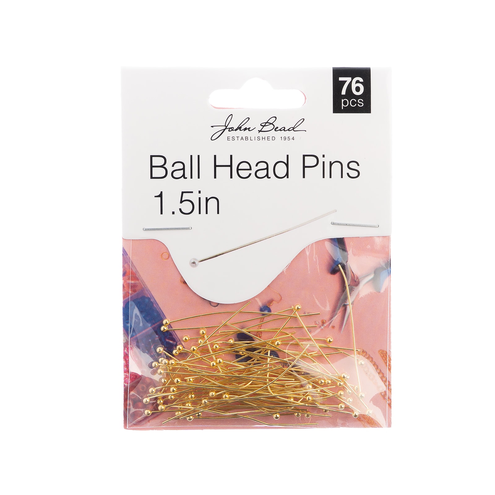 John Bead Must Have Findings 1.5" Ball Head Pins, 76ct.