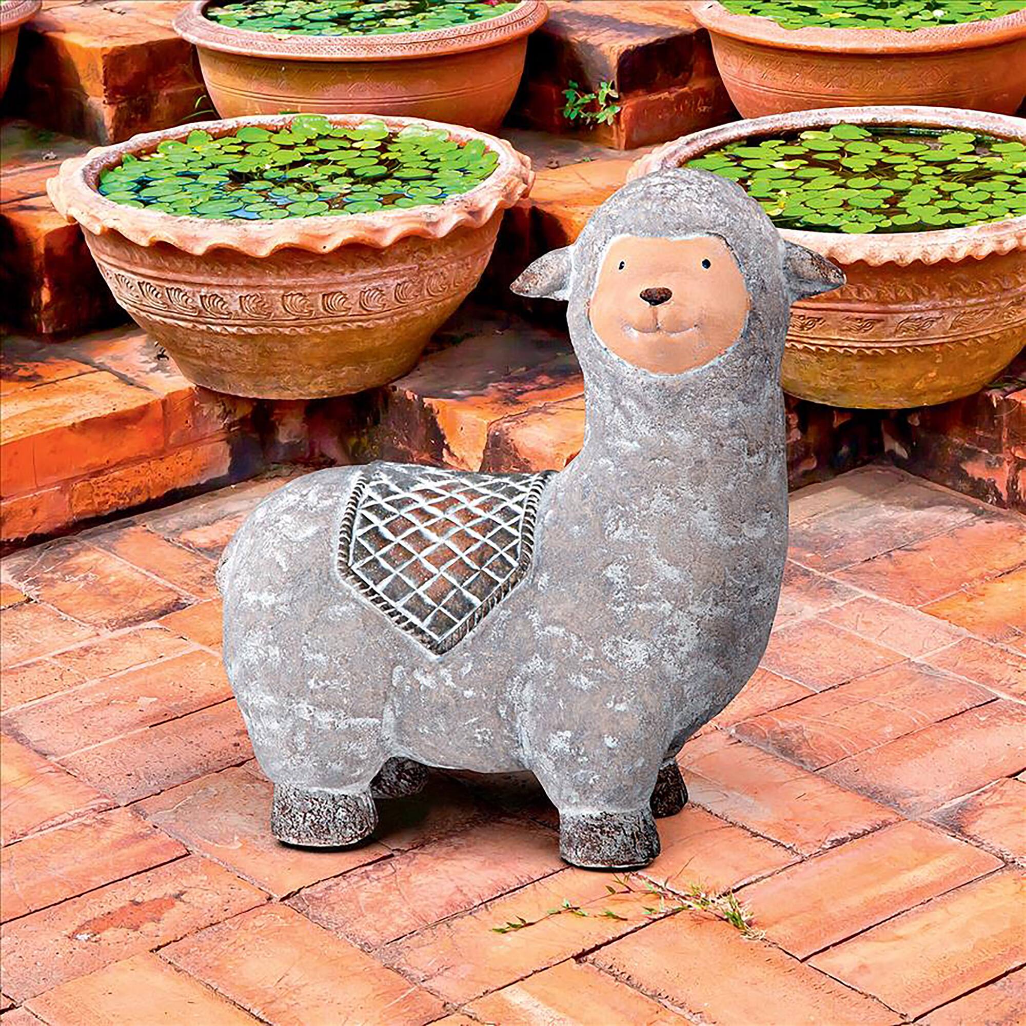 Design Toscano 12" Andes the Little Alpaca Garden Statue