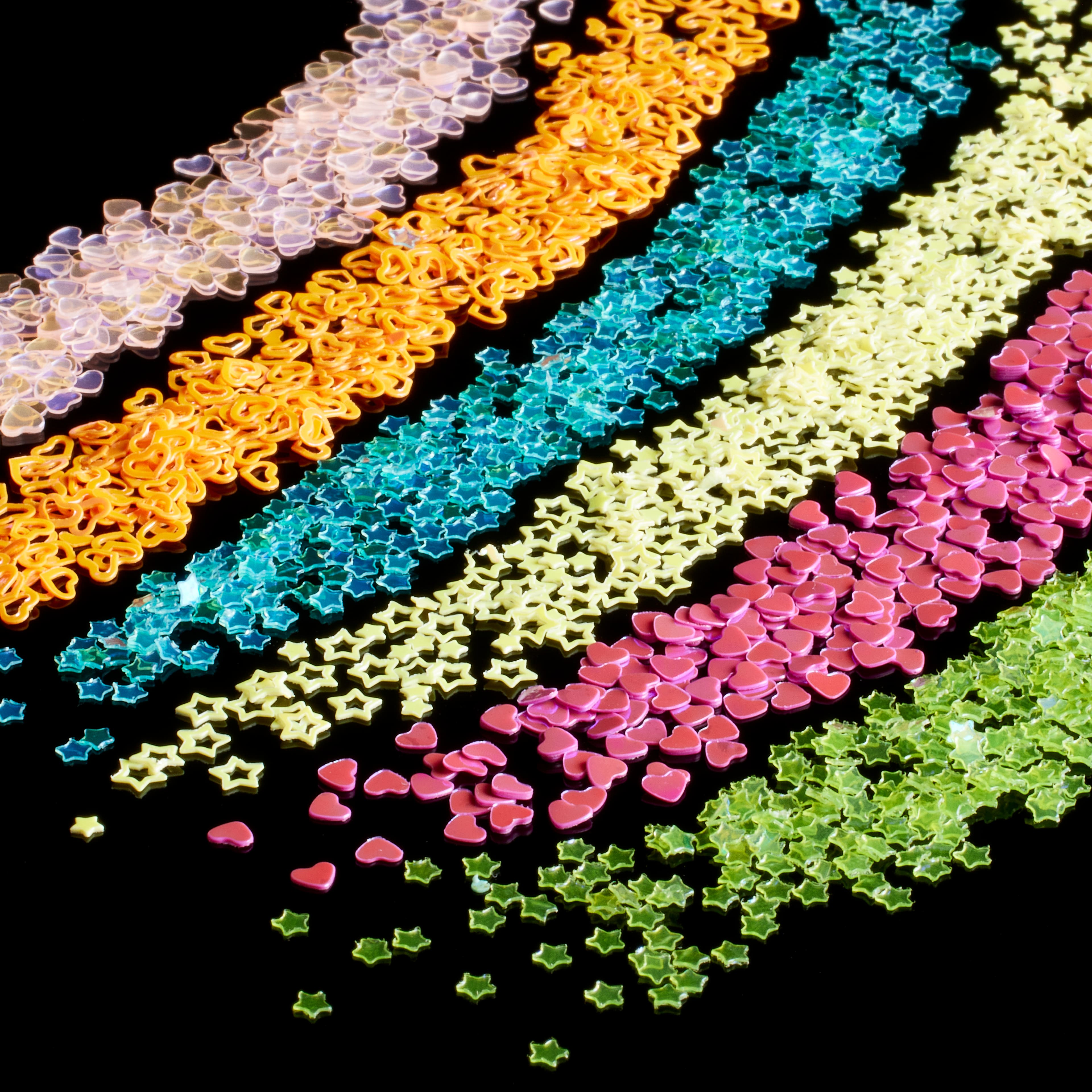 12 Pack: Signature™ Iridescent Shapes Glitter Caddy by Recollections™