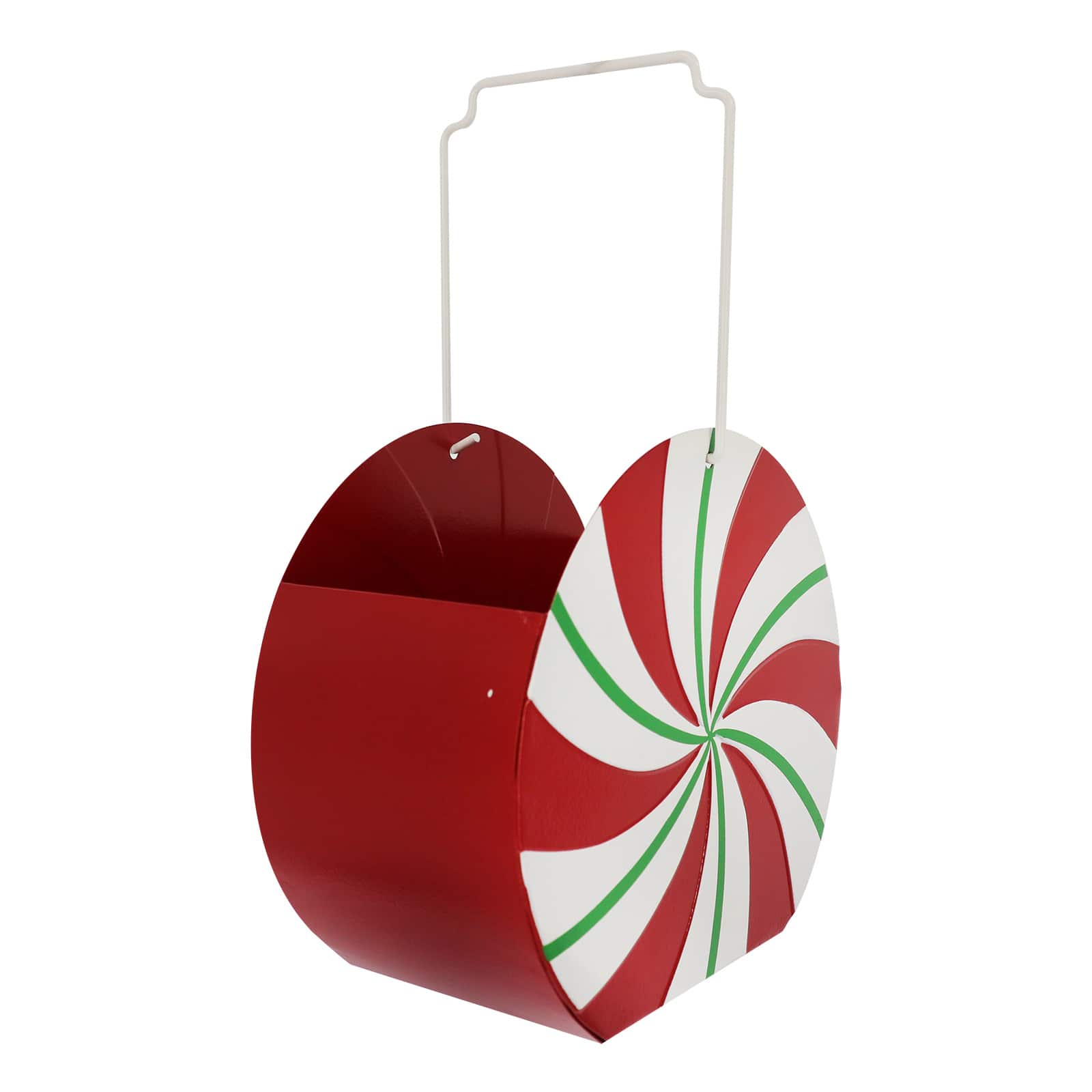 6.25&#x22; Peppermint Metal Container Tabletop D&#xE9;cor by Ashland&#xAE;