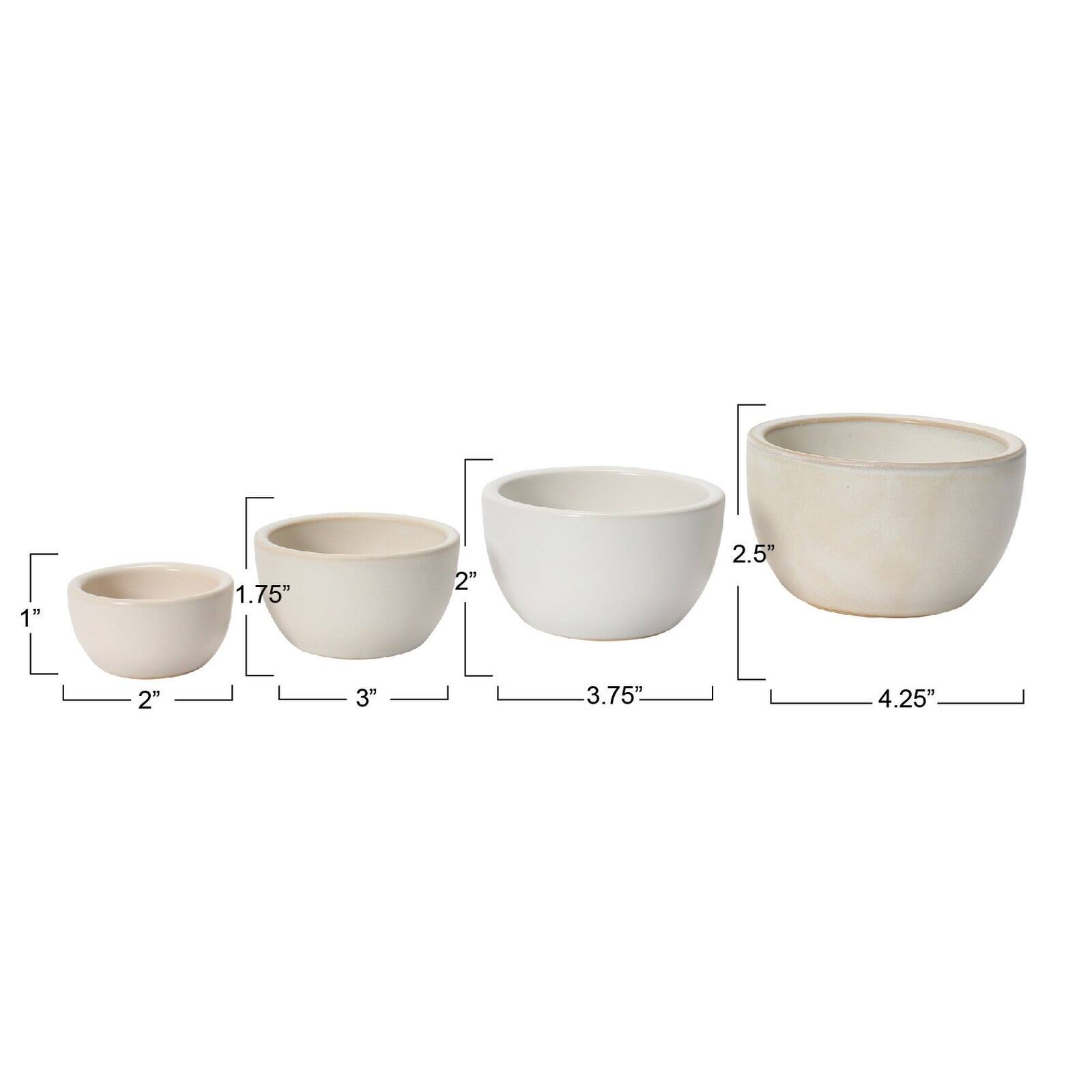 Hello Honey® White Stoneware Nesting Bowls Set