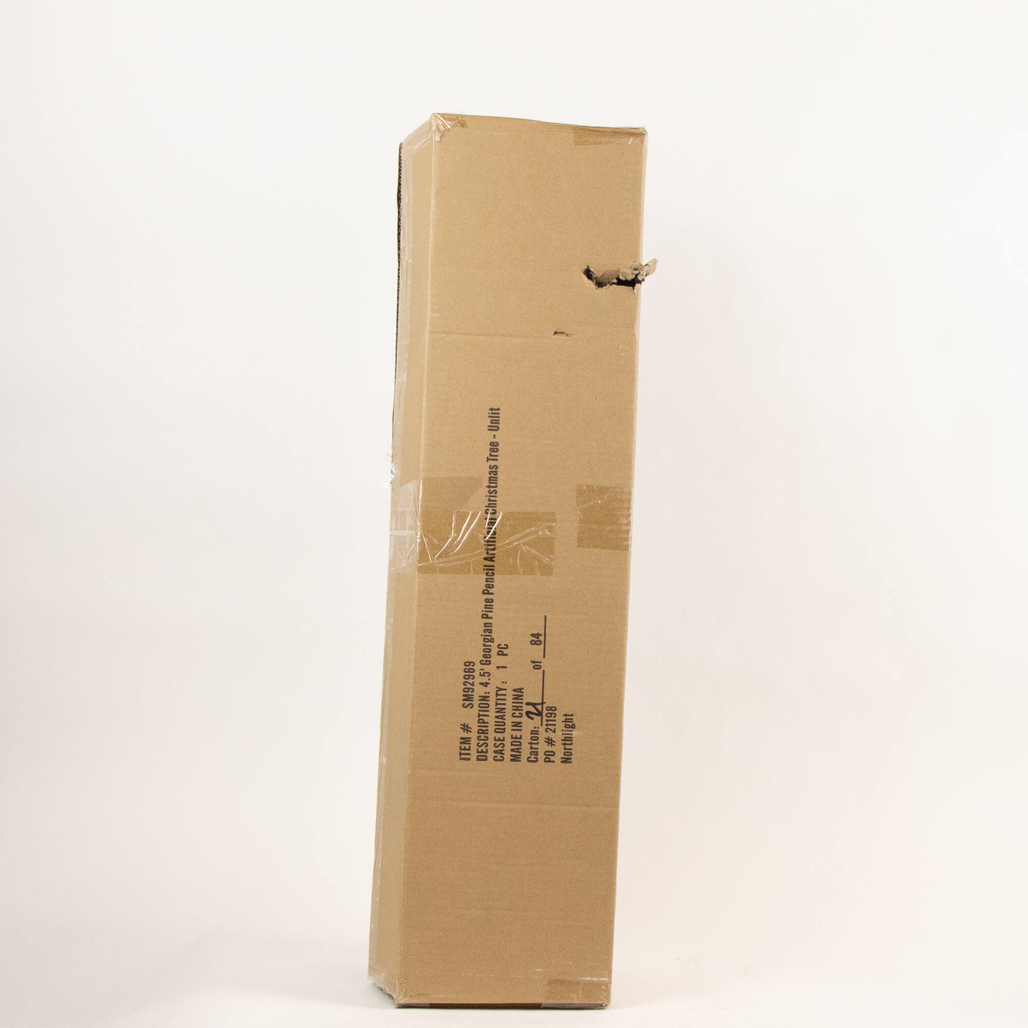 4.5ft. Unlit White Georgian Pine Pencil Artificial Christmas Tree