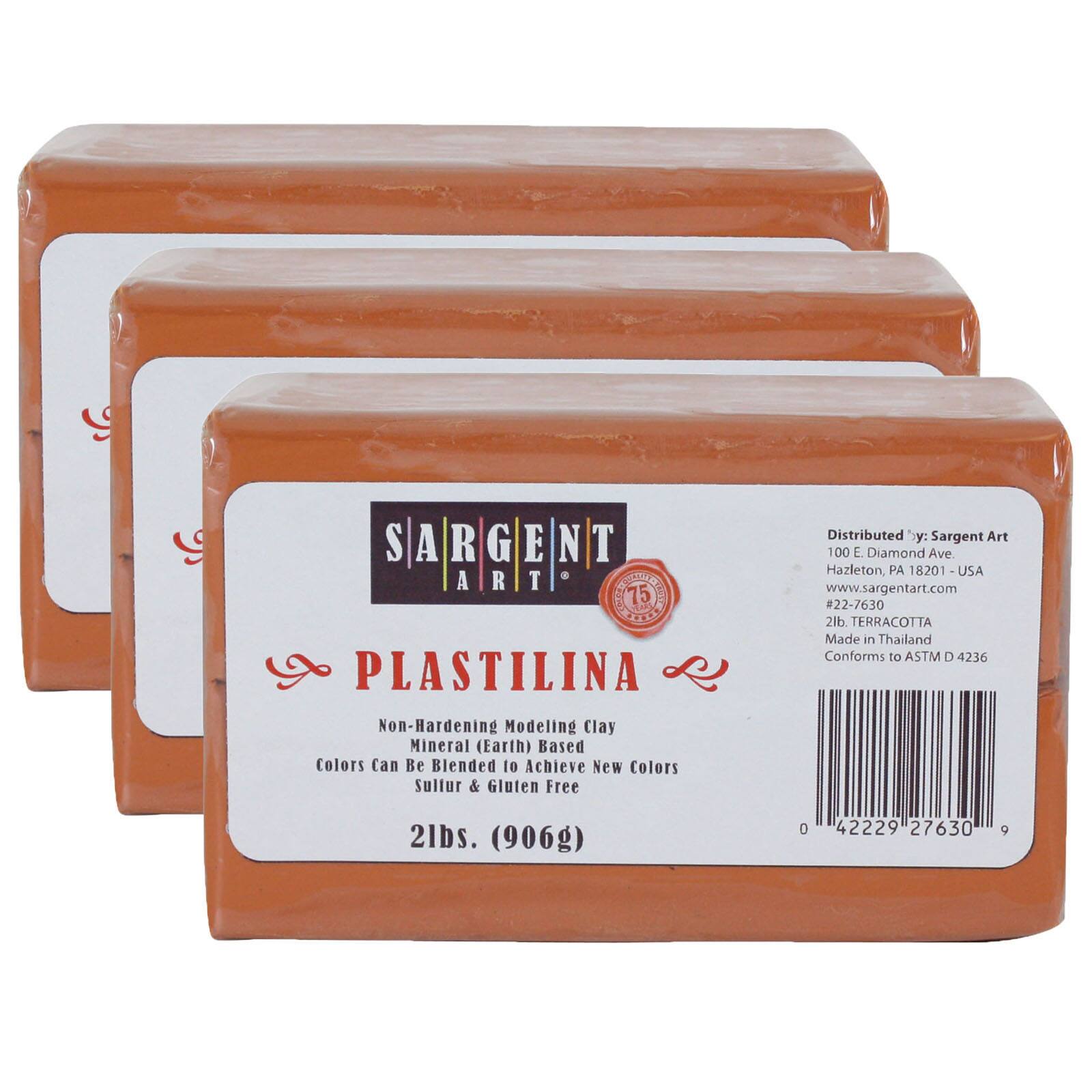 Sargent Art® 2lb. Plastilina Non-Hardening Modeling Clay, 3ct.