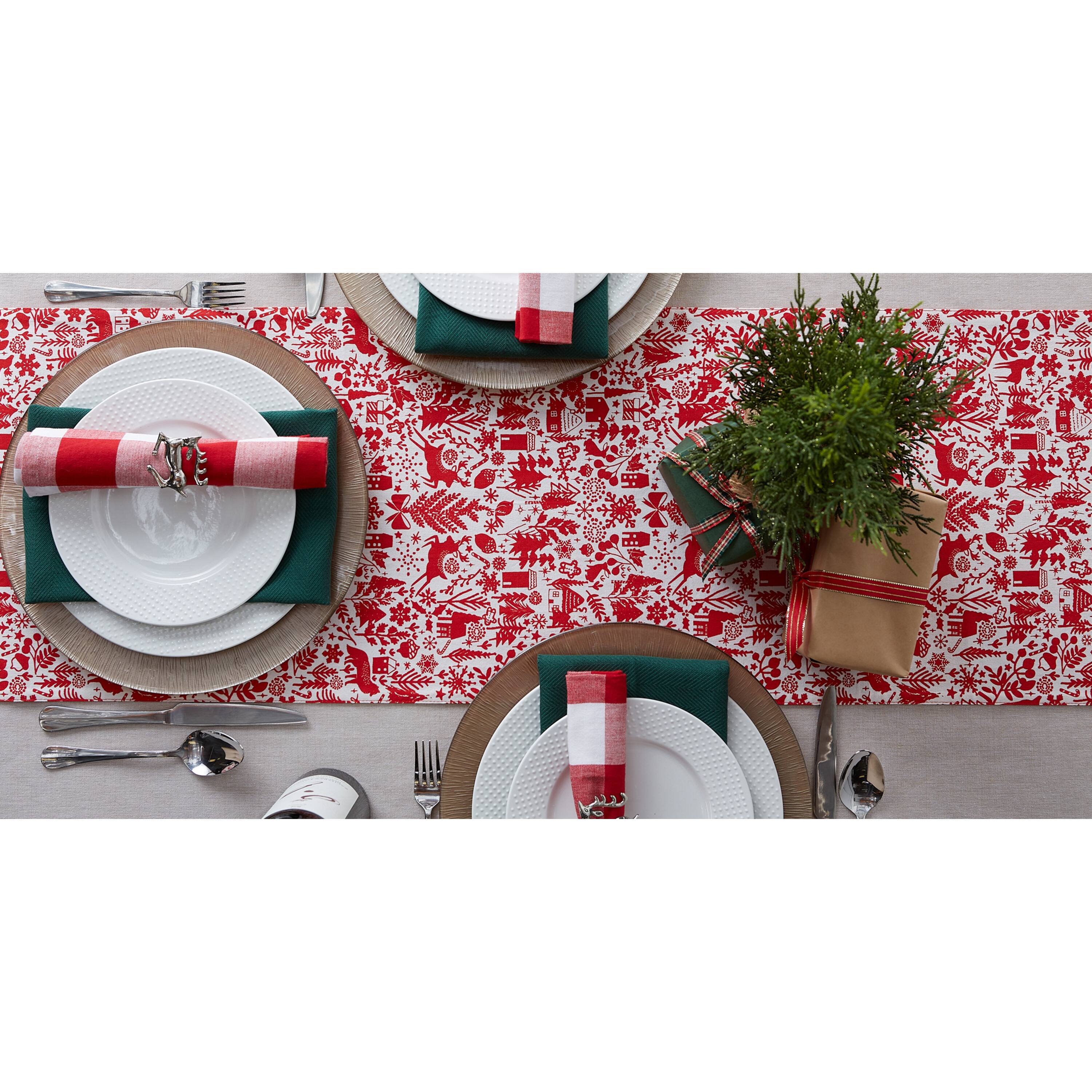 DII® 72" Christmas Woods Embellished Table Runner