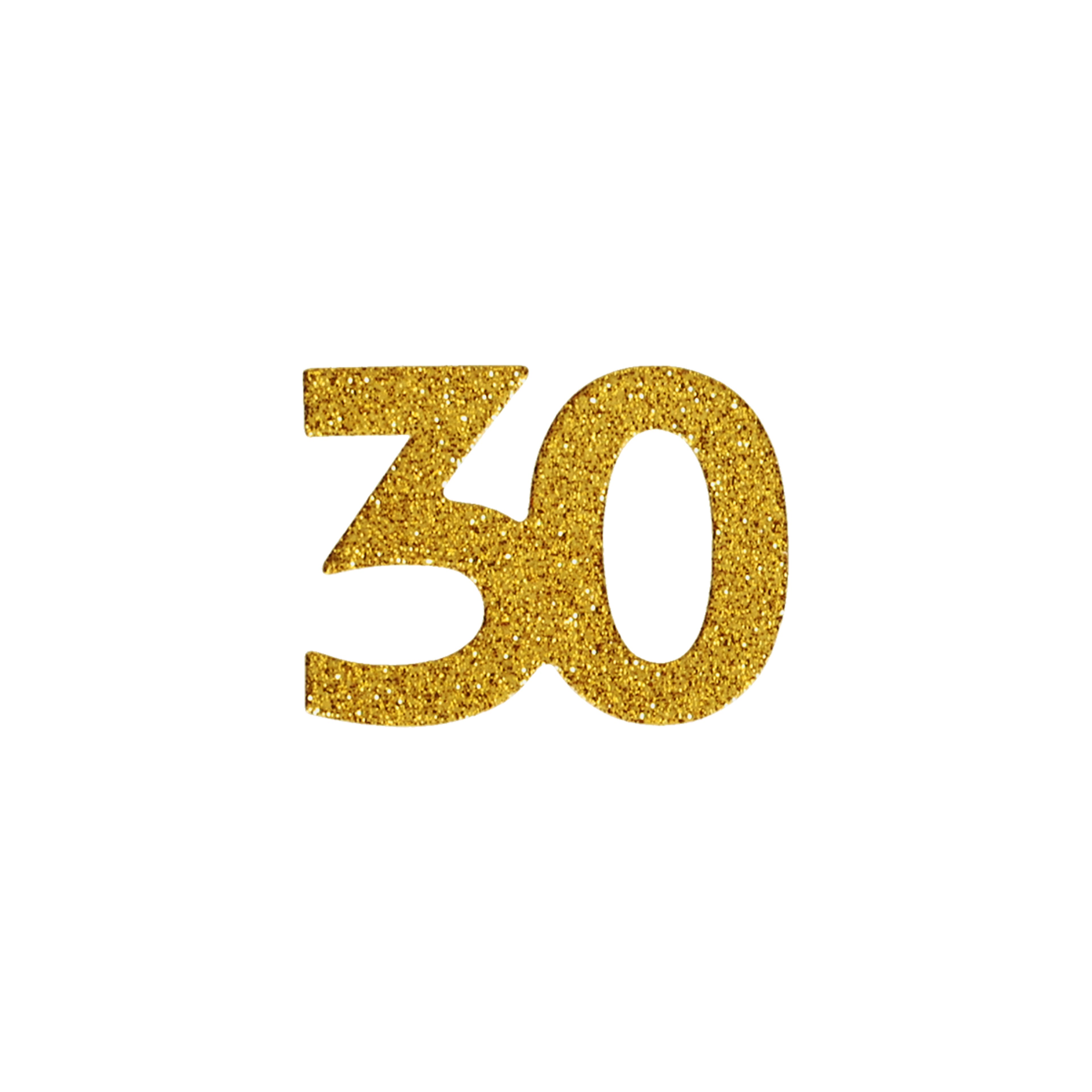 2&#x22; Gold 30 Glitter Confetti, 20ct. by Celebrate It&#x2122;