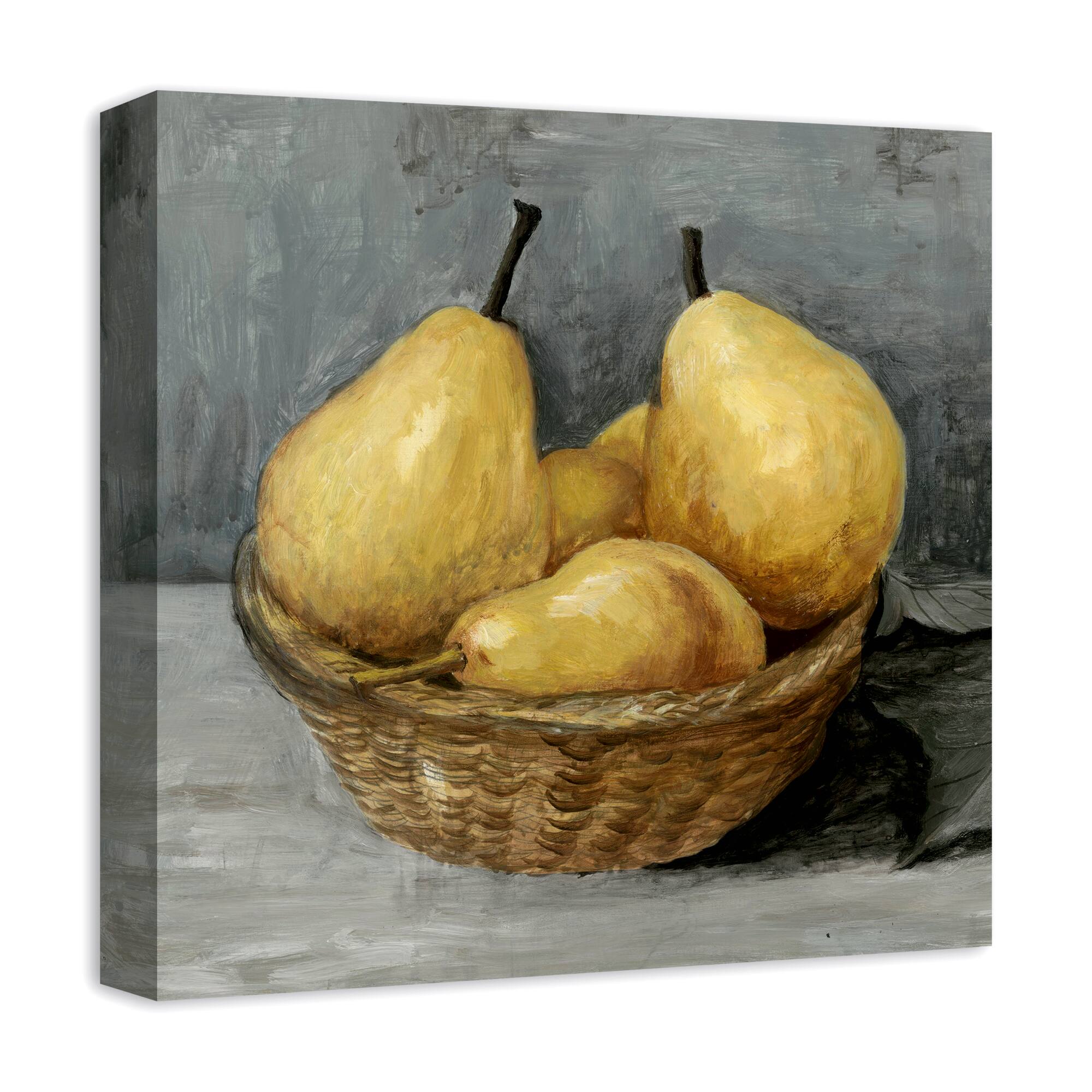 Painterly Pears Canvas Wall Art