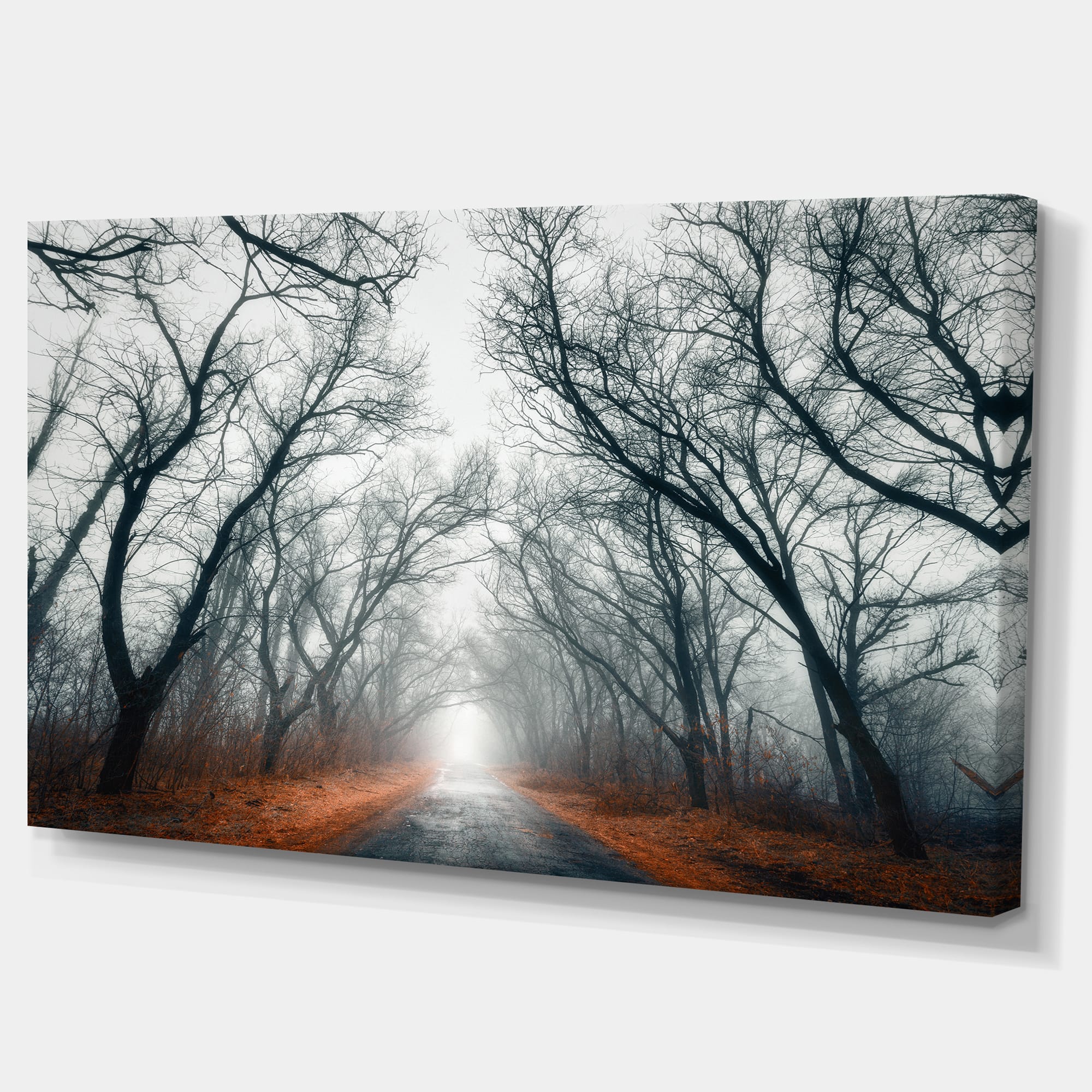 Designart - Mystic Road in Forest - Landscape Photography Canvas Print