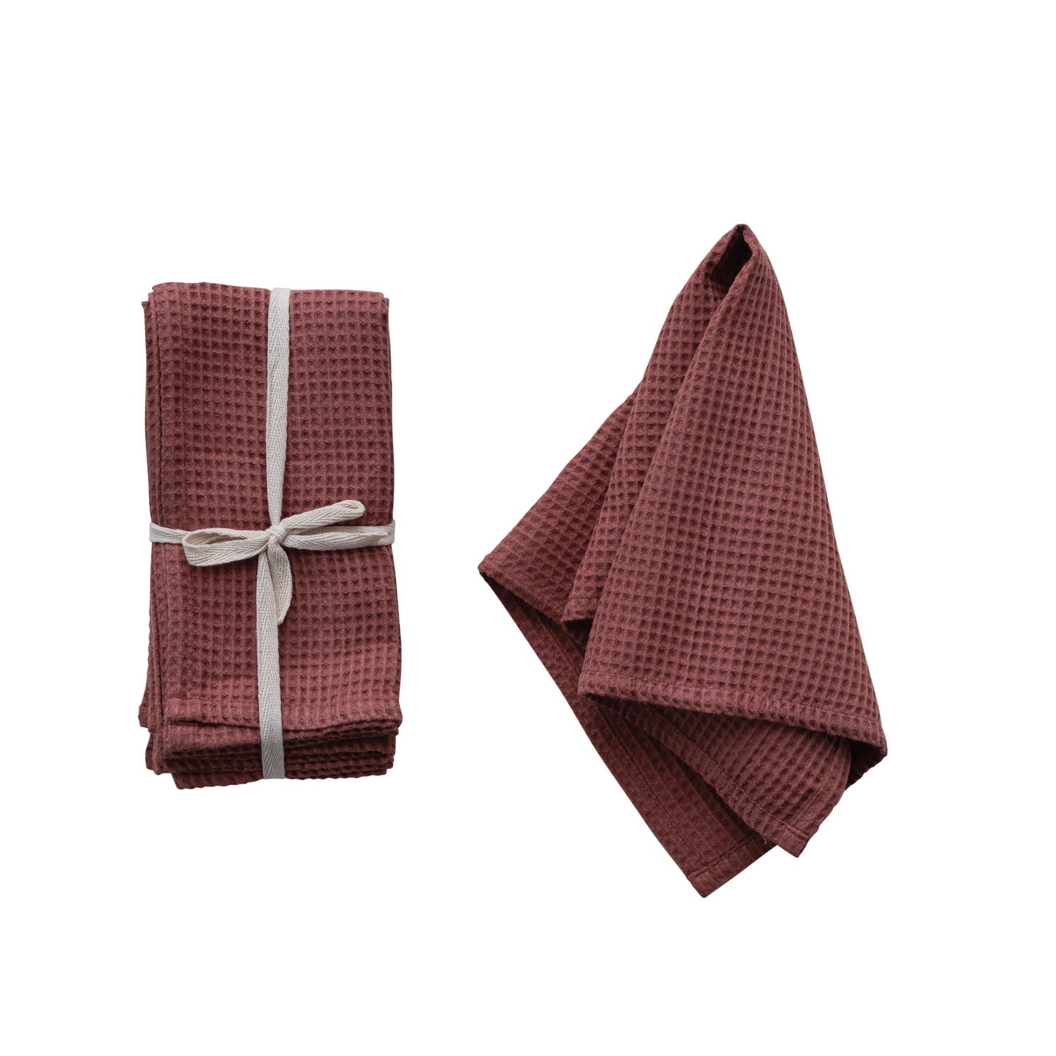 Woven Linen & Cotton Waffle Dinner Napkins, 4ct.