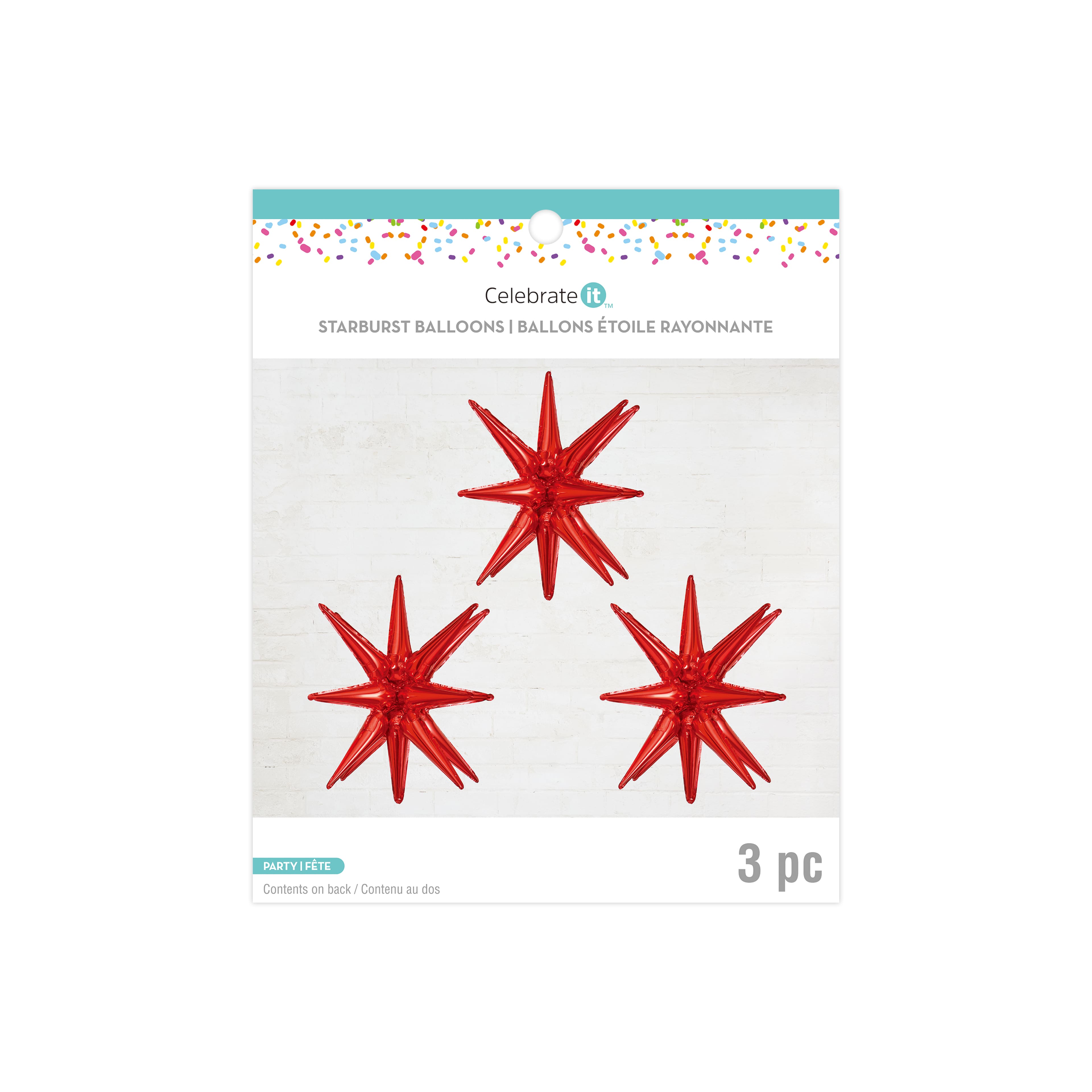 26&#x22; Starburst Foil Balloons, 3ct. by Celebrate It&#x2122;